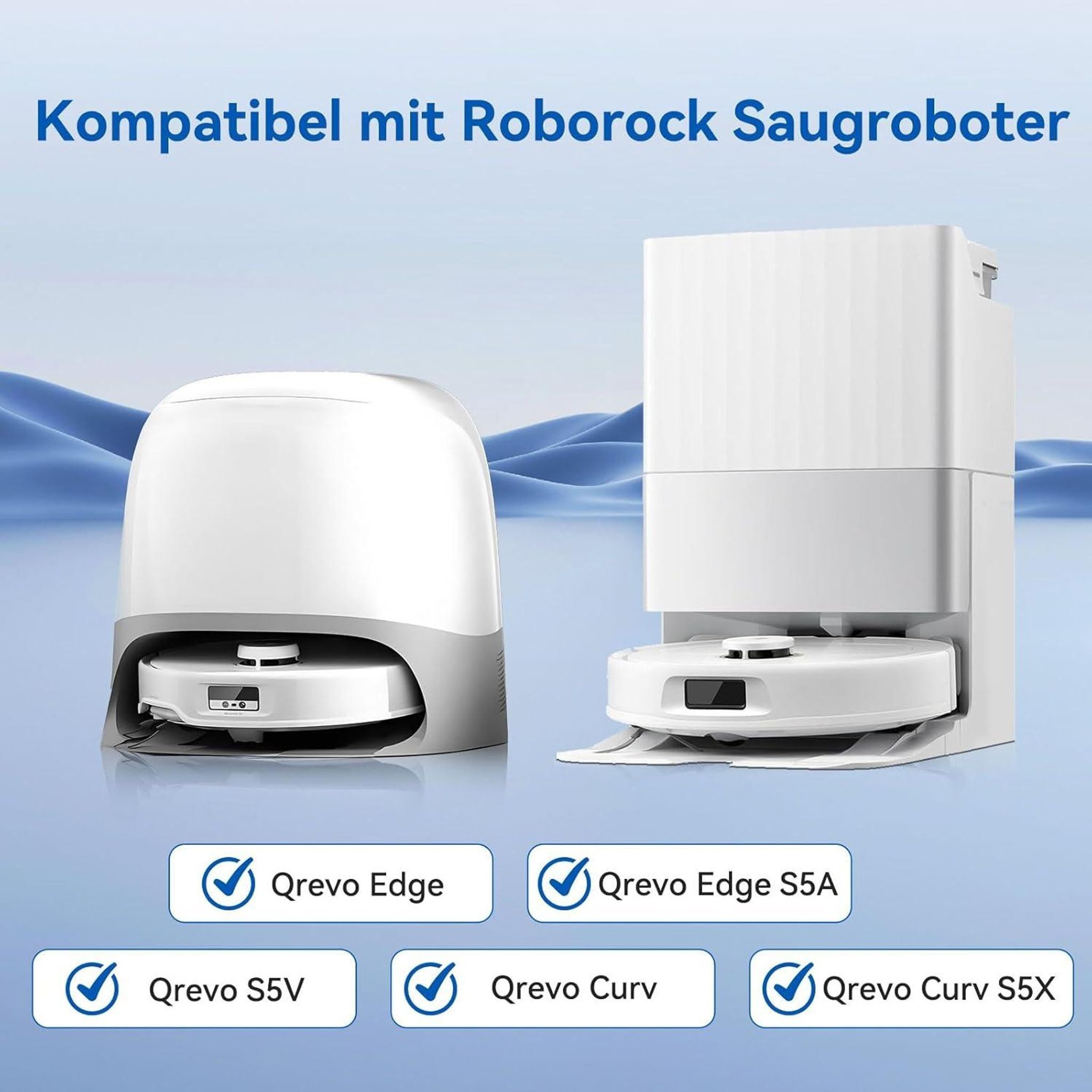 FELIXLEO Sparschäler Umfangreiches 22-Stück Set passend für alle Roborock Qrevo Modelle, (22-tlg) – Bild 2 von 5