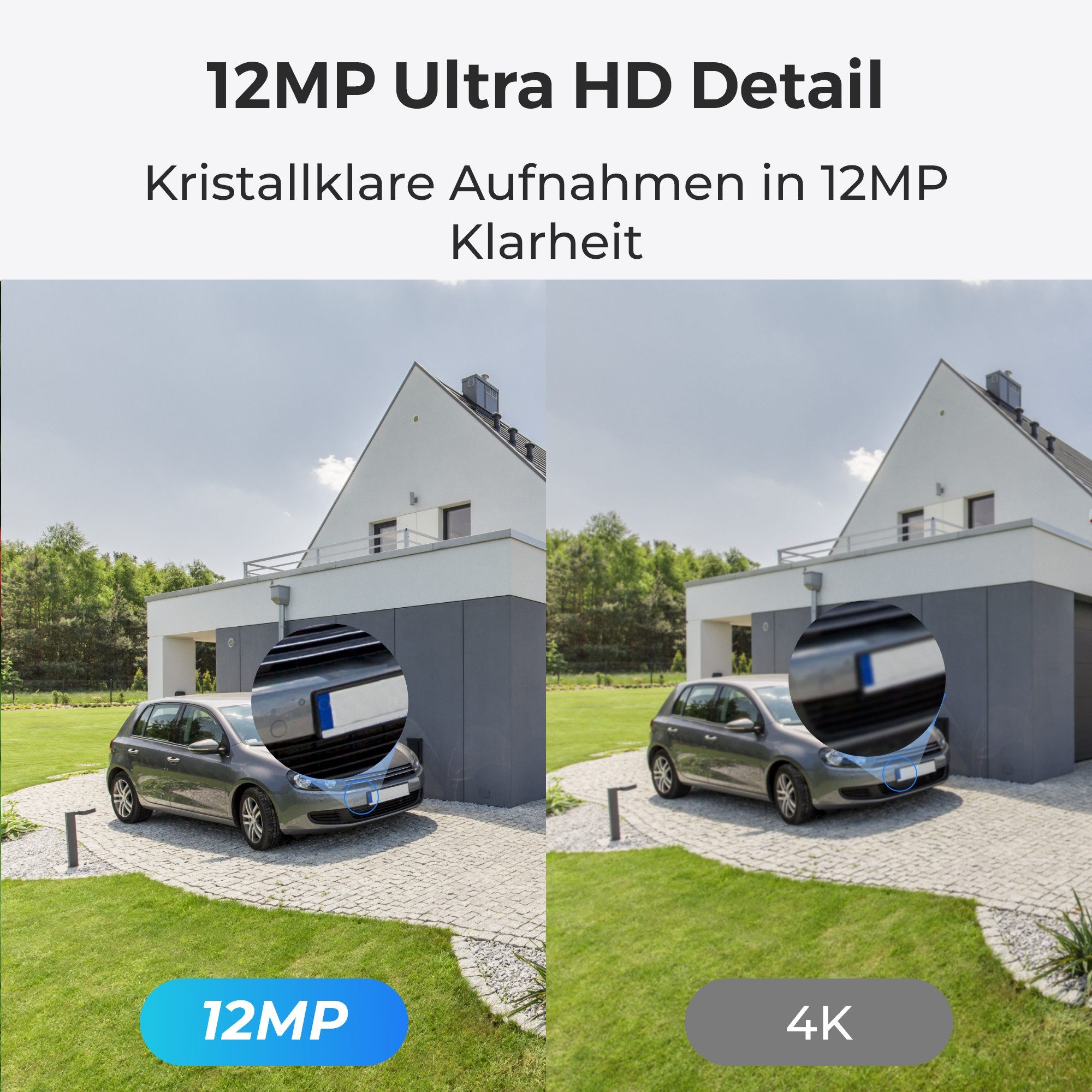 Reolink Überwachungskamera PoE 12 MP Ultra HD (Innenbereich, Außenbereich, 16-Kanal NVR mit 4TB HDD und 8 Bullet Kameras, Farbige Nachtaufnahme,Zwei-Wege-Audio,Dauernde 24/7 Aufzeichnung)
