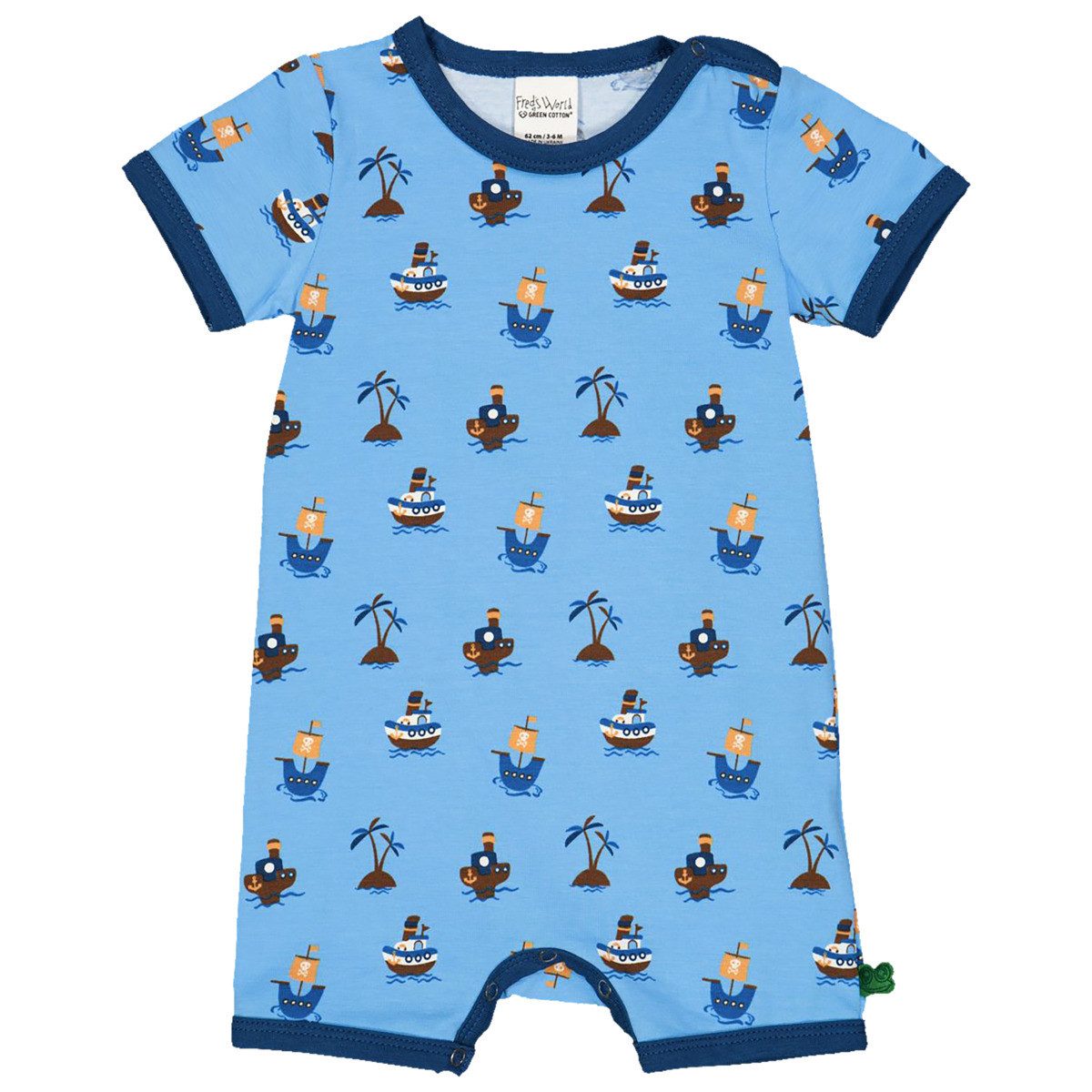 Fred's World by GREEN COTTON Игрок 1583048000 Jungen Sommerstrampler, Einteiler, Babyanzug, Kurzarm-Strampler, Overall