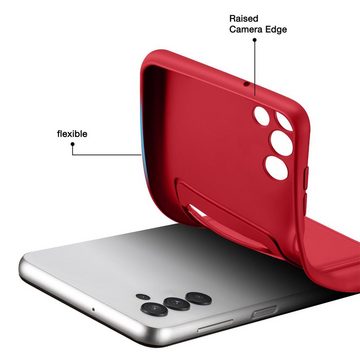 CoolGadget Handyhülle Rot als 2in1 Schutz Cover Set für das Samsung Galaxy A54 5G 6,4 Zoll, 2x Glas Display Schutz Folie + 1x TPU Case Hülle für Galaxy A54 5G