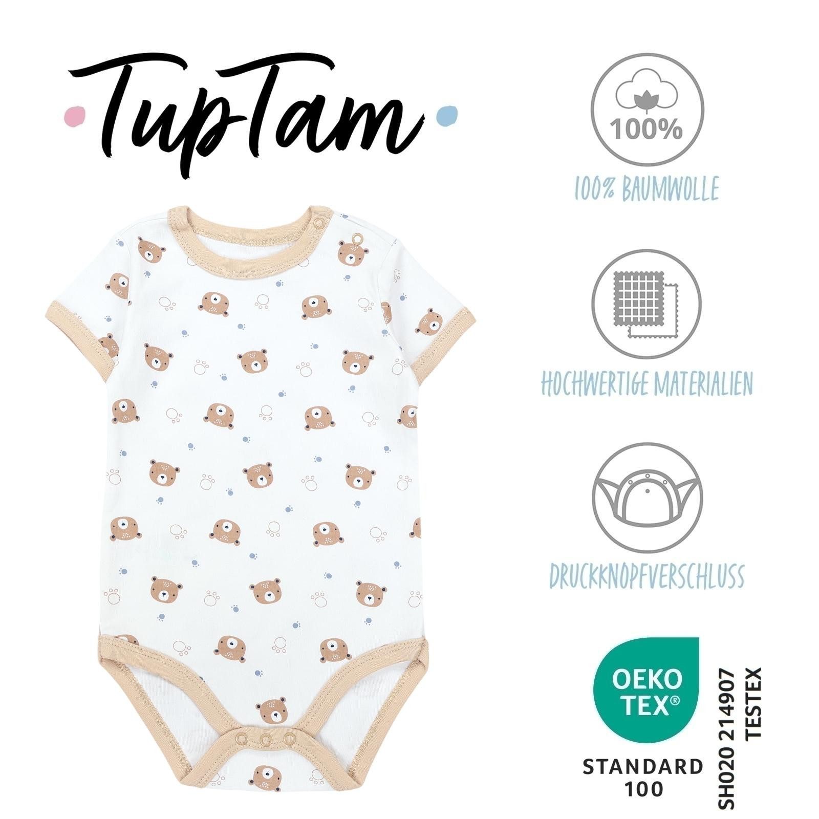 TupTam Kurzarmbody TupTam Jungen Baby Body Kurzarm in Unifarben - 5er Pack