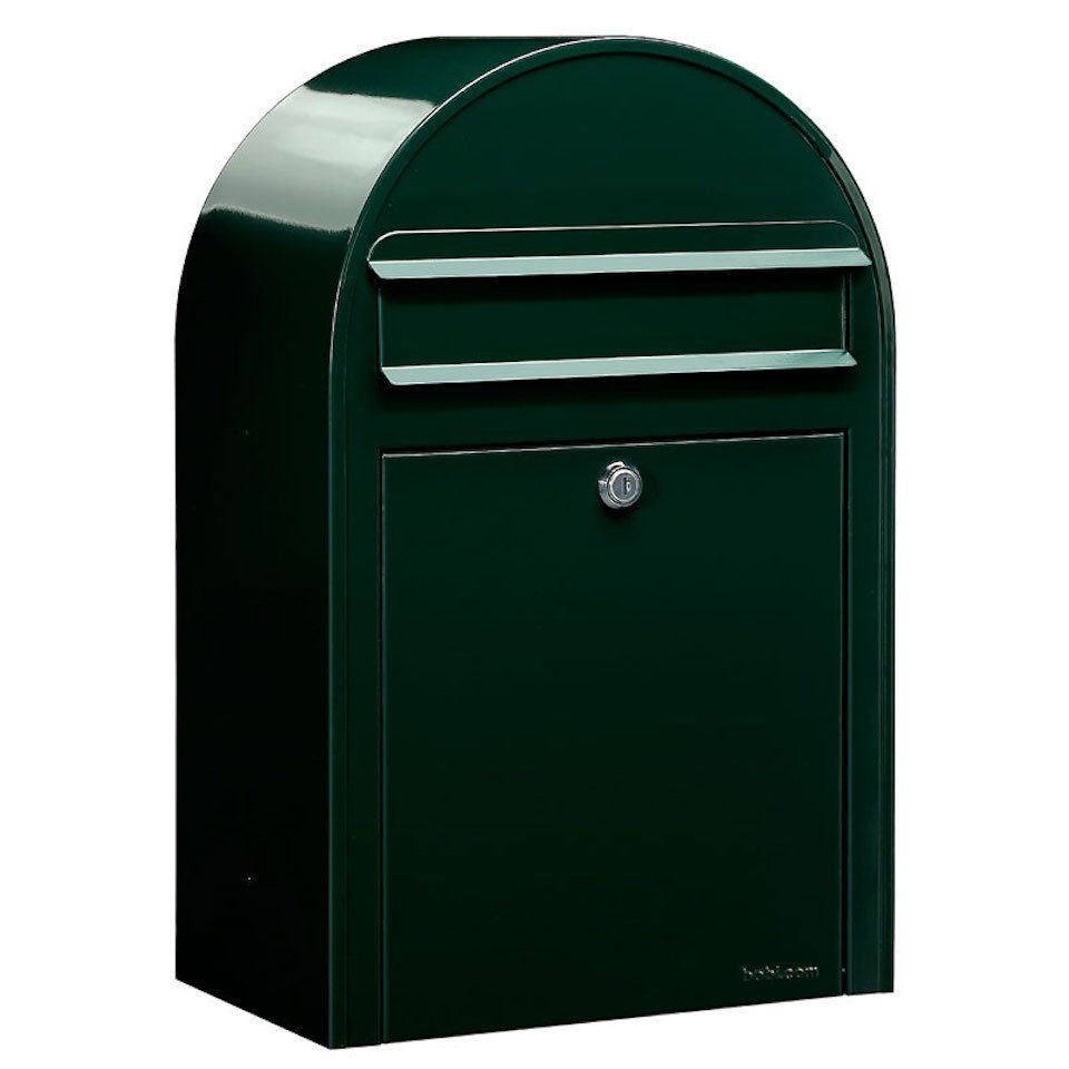 Gestell- Miami PROREGAL® Grün oder Silber Wandbriefkasten Briefkasten zur Abgerundeter Wandmontage,