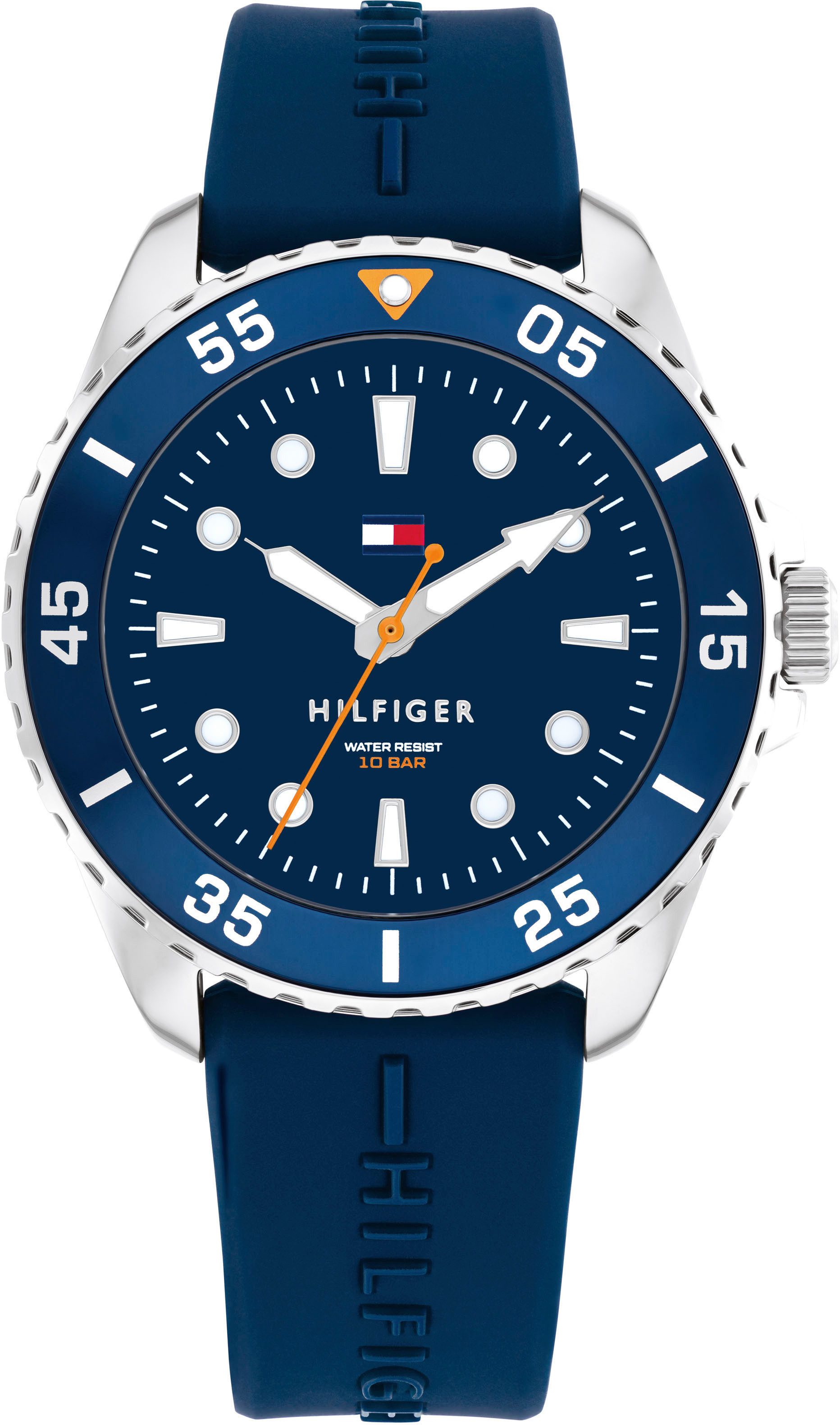 Tommy Hilfiger Quarzuhr KIDS 1720047, Armbanduhr, Kinderuhr, analog, Silikonarmband, Geschenkidee
