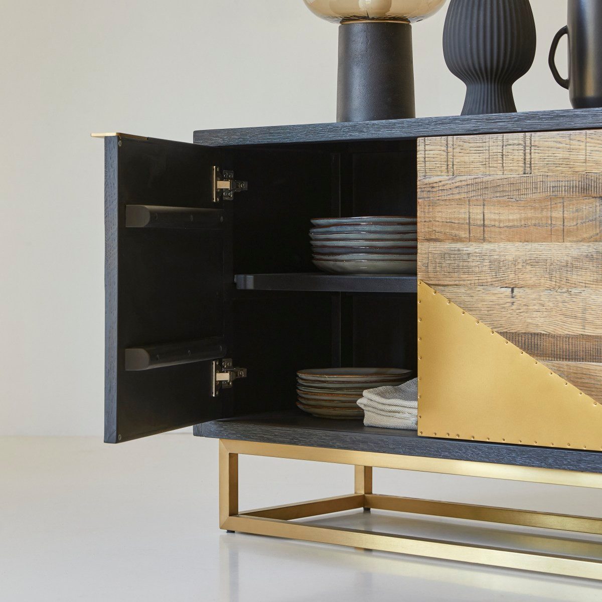 Tikamoon Sideboard Sideboard Oscar aus Eichenholz 160