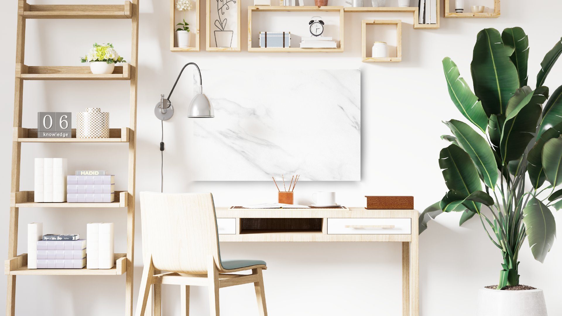 ALLboards Magnettafel Metallische Magnettafel WEISSER MARMOR MetalBoards Memoboard