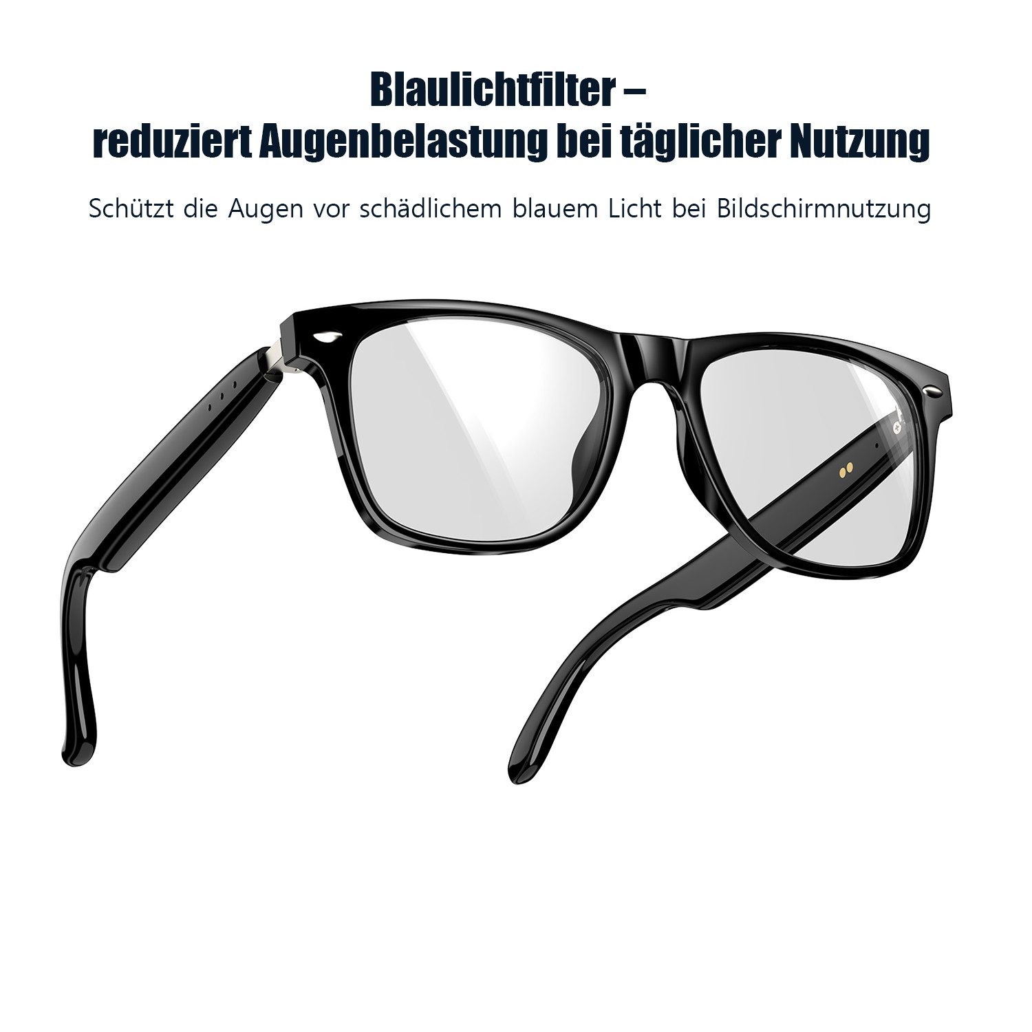 blackview Sonnenbrille Bluetooth Smart Glasses mit Lautsprecher, Sprachsteuerung & UV-Schutz (Set) Sport,Outdoor,Arbeit,Pendeln,Telefonate,Musikgenuss ohne Abschottung