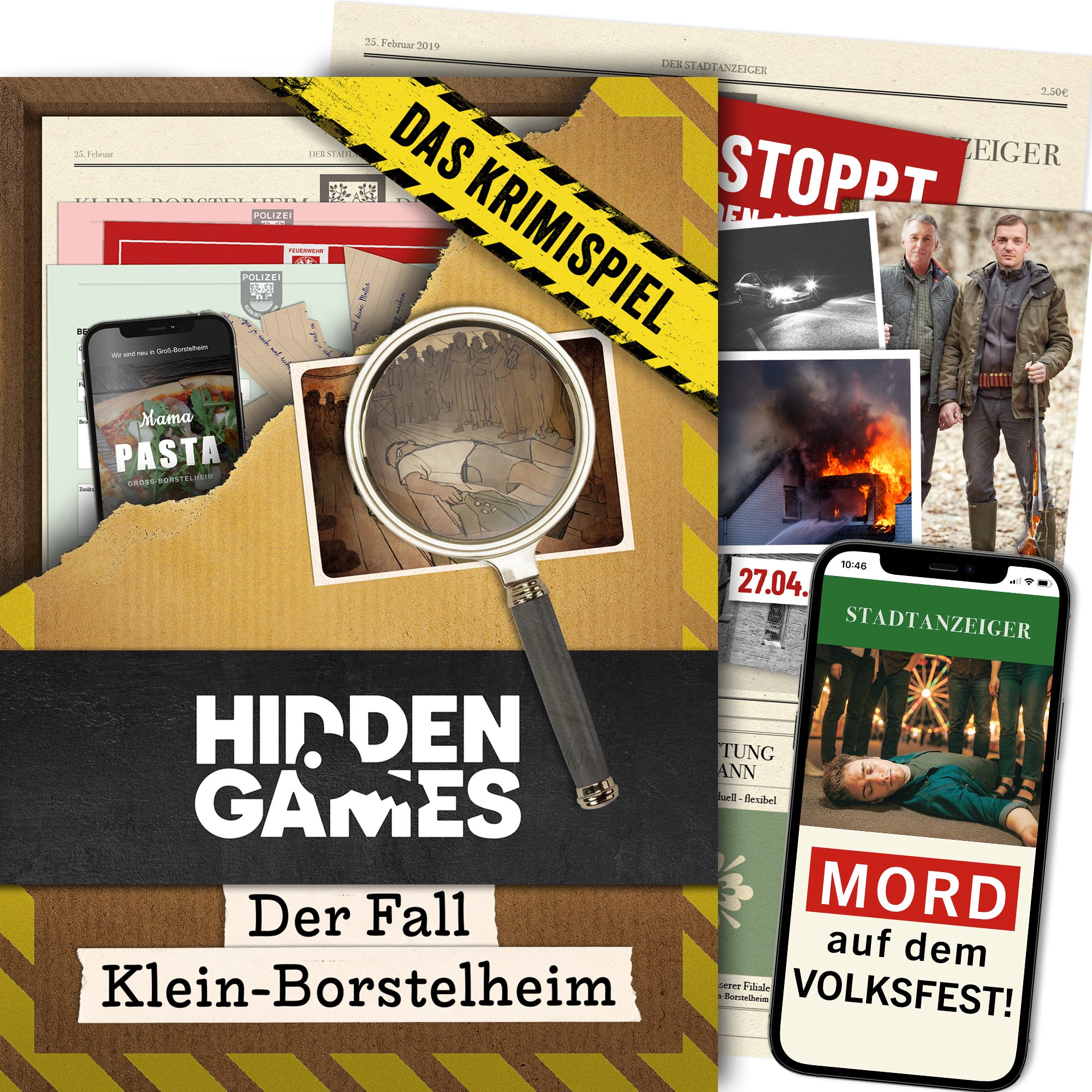 Hidden Games Tatort Spiel Der Fall Klein-Borstelheim, Krimispiel, Made in Germany