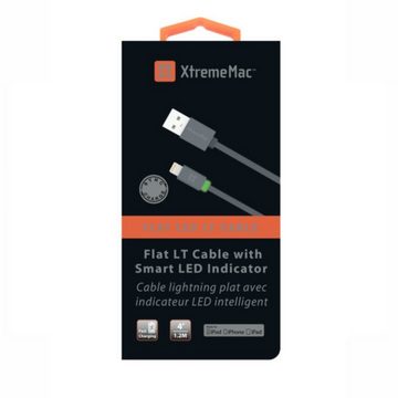XtremeMac HQ LED-Licht Lightning-Kabel Space Grey Smartphone-Kabel, USB Typ A, Apple Lightning, Lightning-Stecker, zum Laden und als Datenkabel, passend für Apple iPhone, iPad und iPod