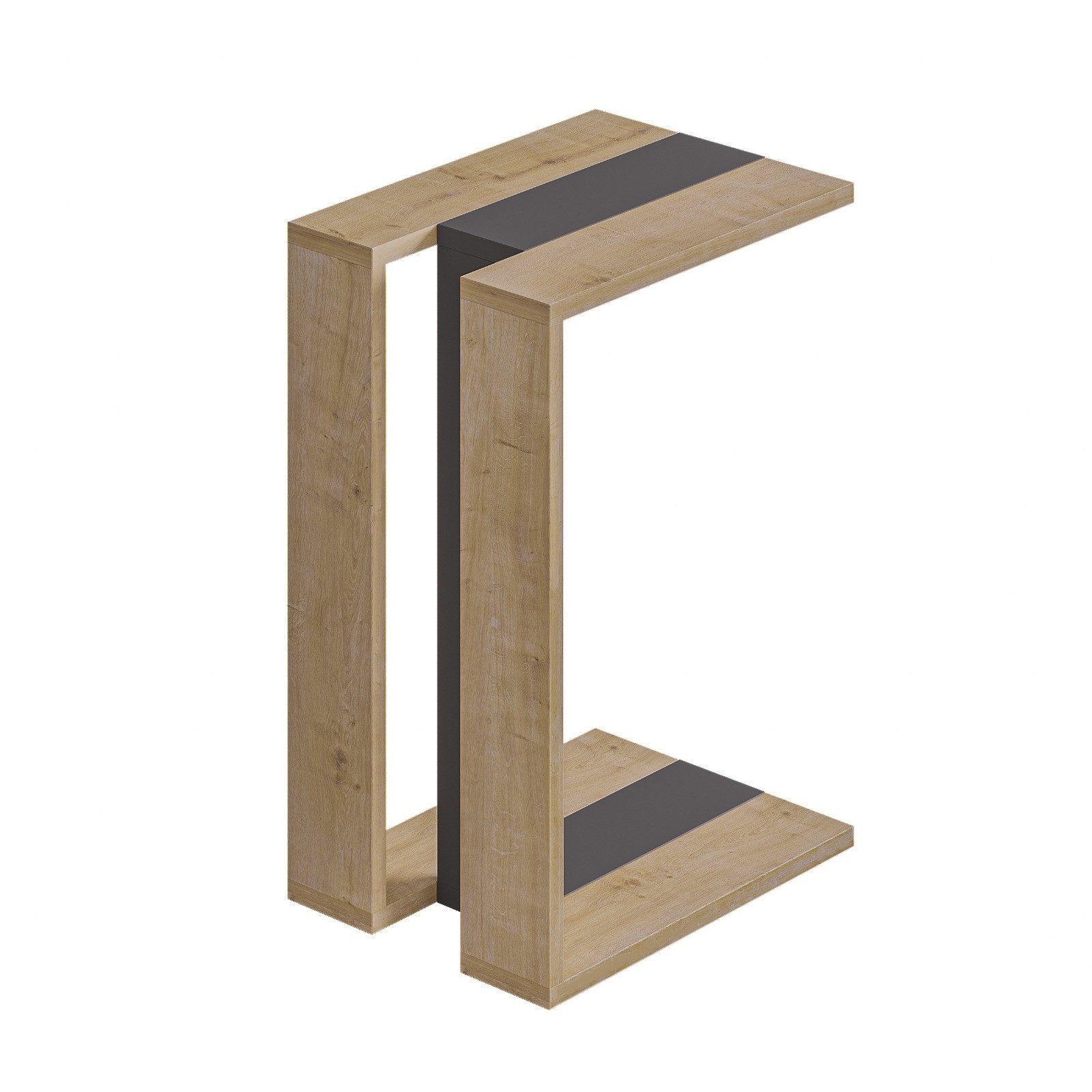 Decortie Beistelltisch Muju, Modern C Form Beistelltisch, 30 x 40 x 57 cm