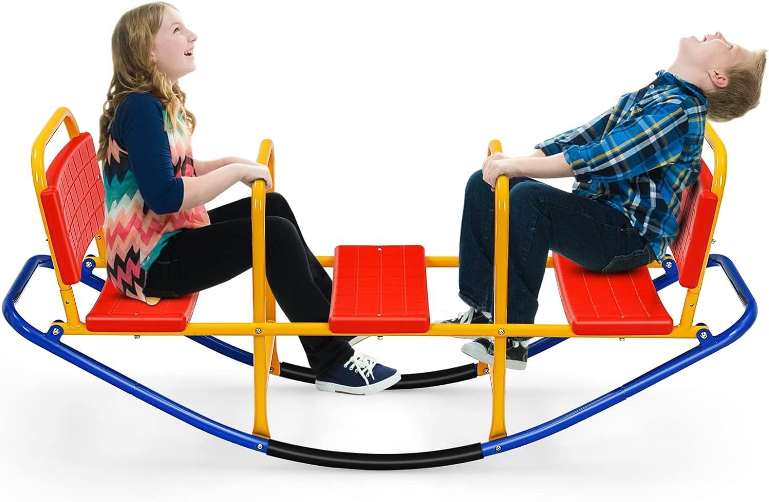 KOMFOTTEU Wippe Schaukelwippe Tragkraft 100 kg, für Kinder von 3 bis 8