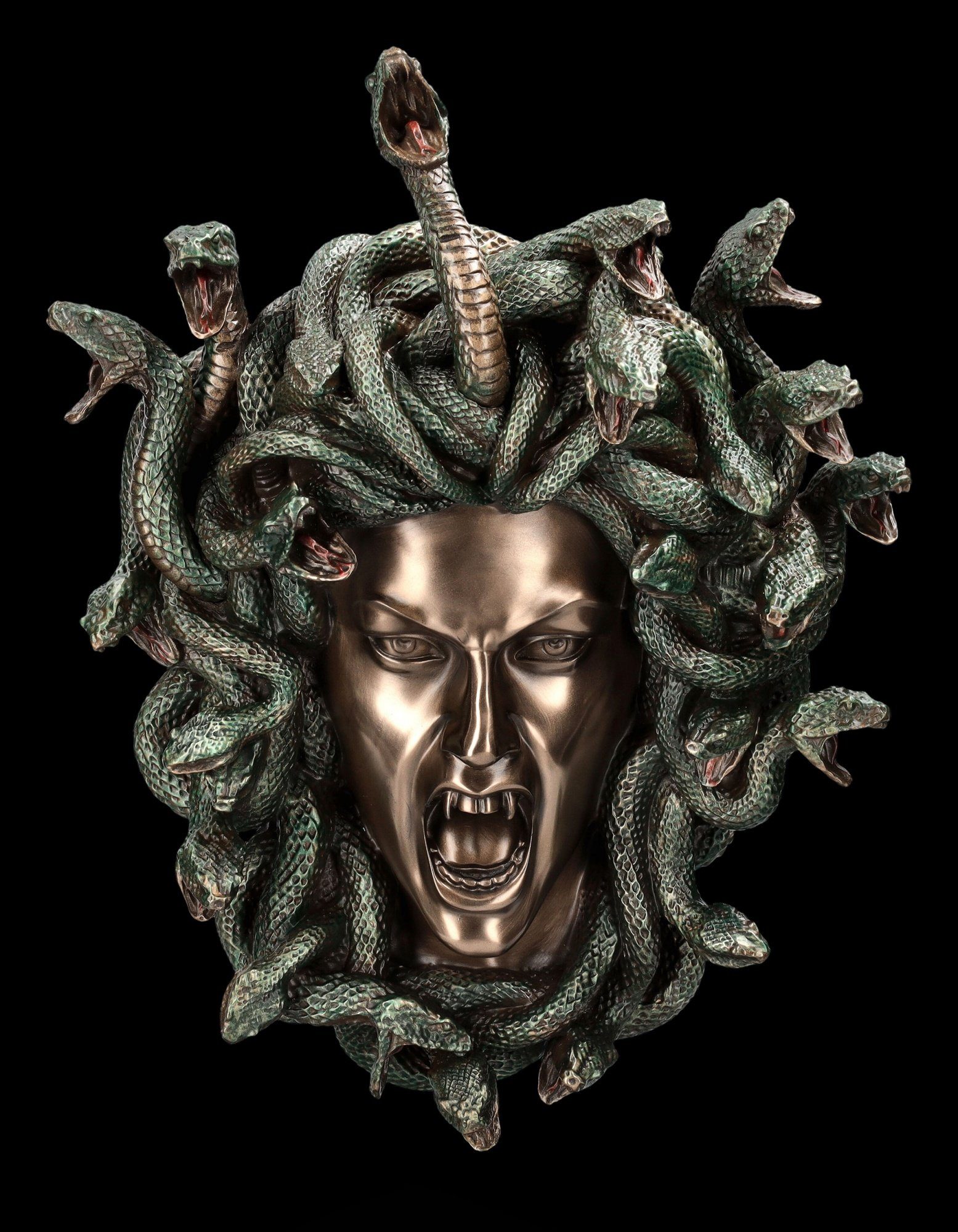 GmbH Shop - Mythologie Veronese Medusa Wandrelief Figuren - Dekoobjekt Dekoration mittel