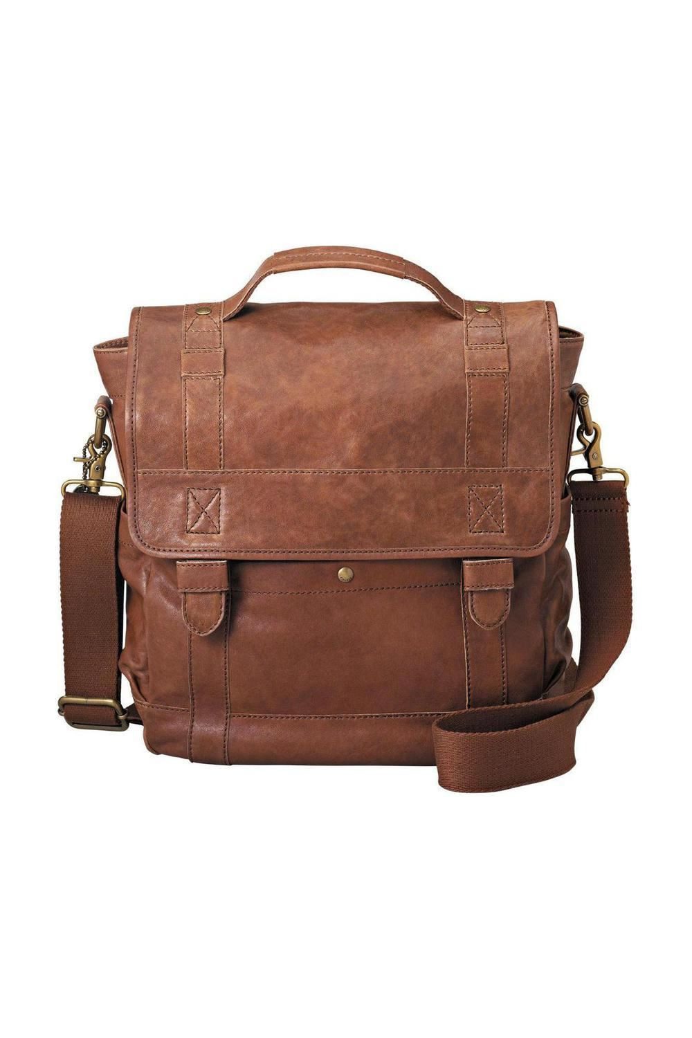 Fossil Rucksack Herrenrucksack Leder Stoff Braun Scout - MBG1361201