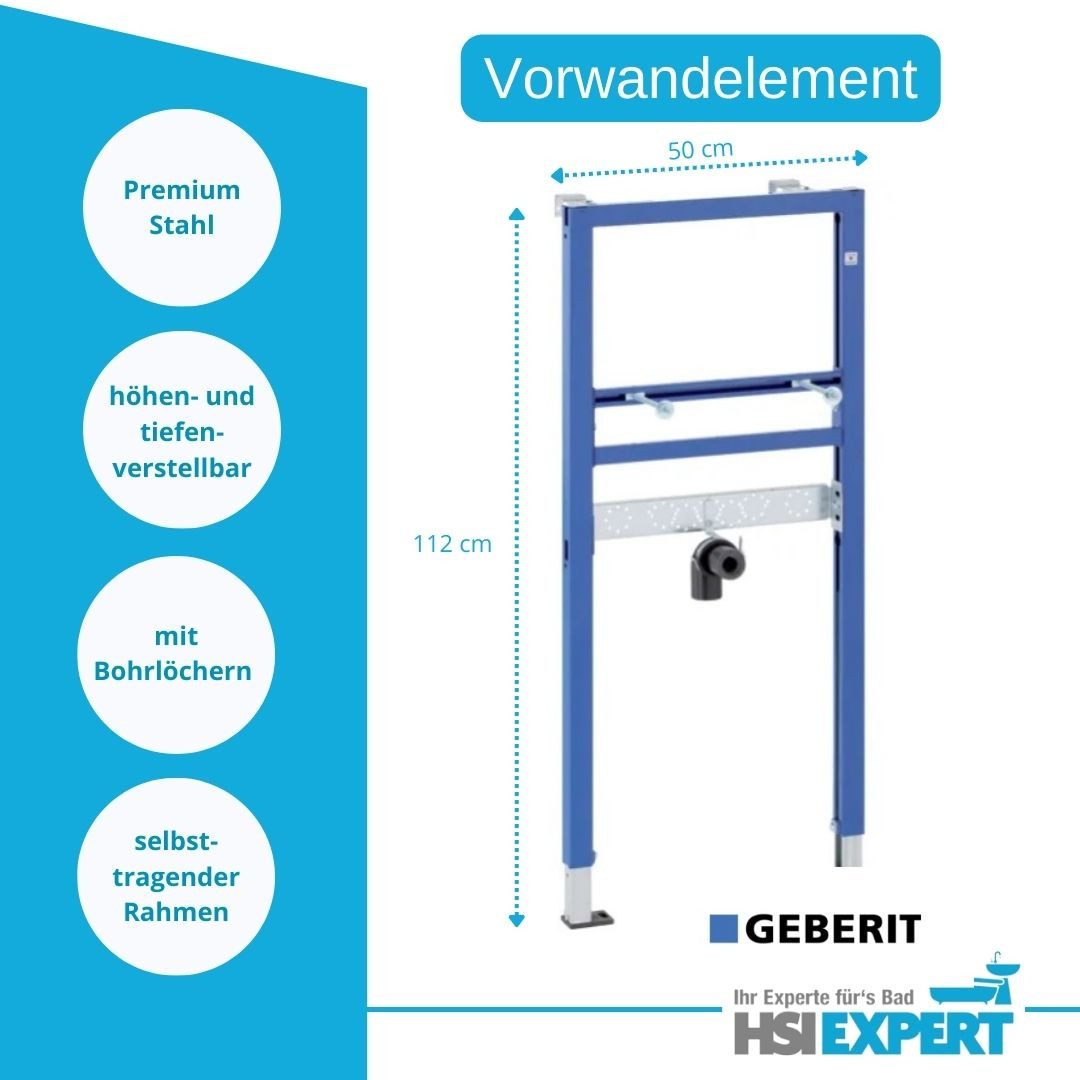 GEBERIT Waschbecken Geberit Waschtisch Waschbecken mit Beschichtung 55 cm (Komplettset), Mit LotusClean Beschichtung