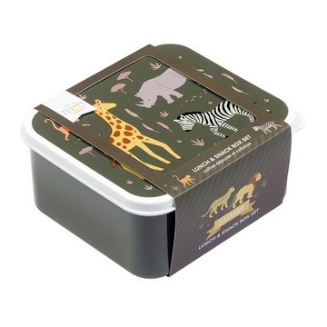 A Little Lovely Company Lunchbox Brotdosen Savanne 4er Set in unterschiedlichen Größen