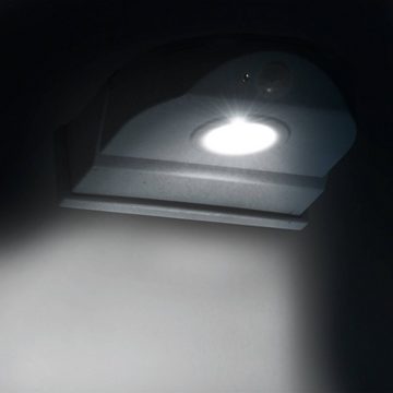 SEBSON Außen-Wandleuchte LED Aussenleuchte mit Bewegungsmelder, batteriebetrieben, ohne Bohren