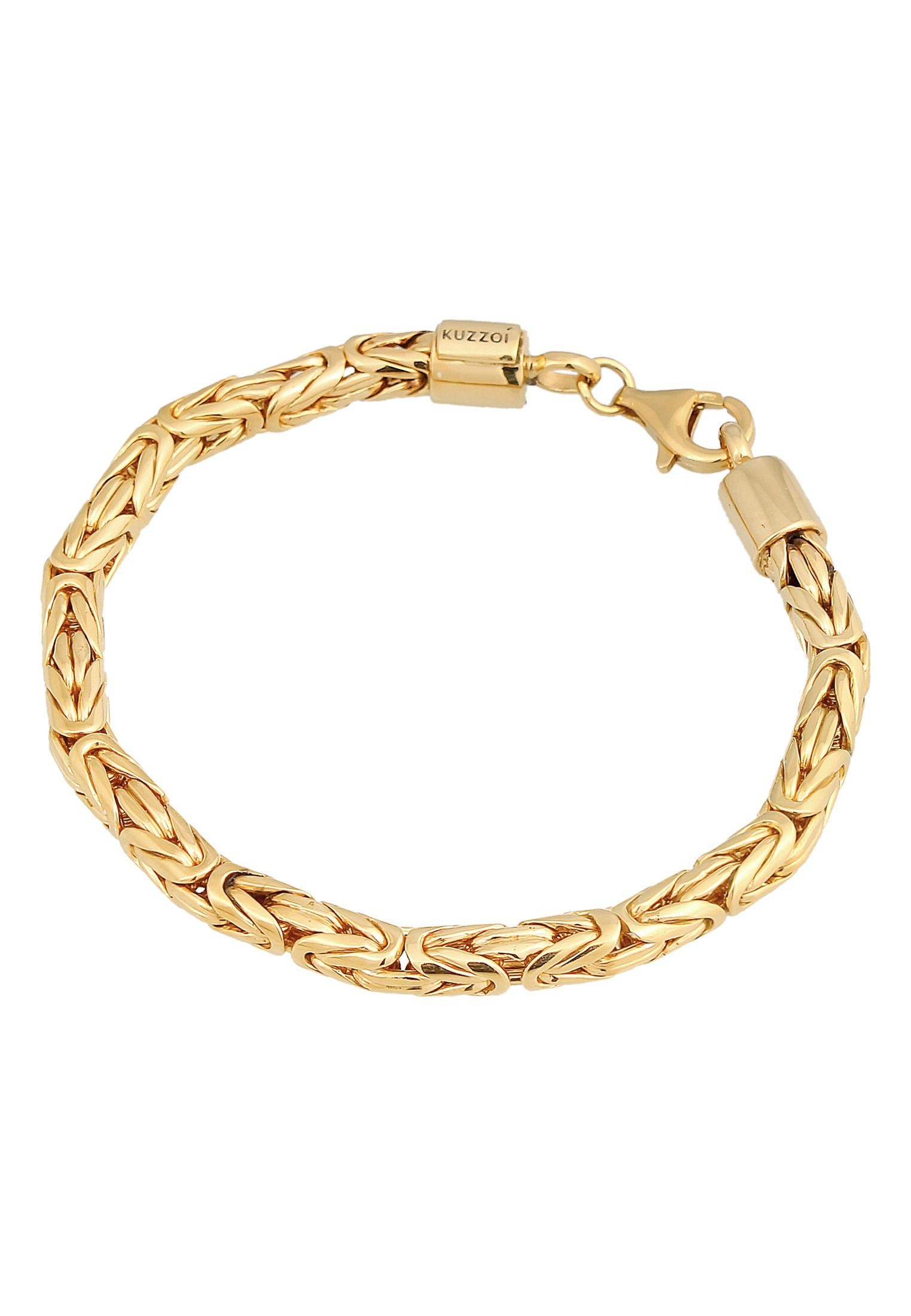 Herren Silber, Gold Königskette Silberarmband 925 Kuzzoi Twisted Rund