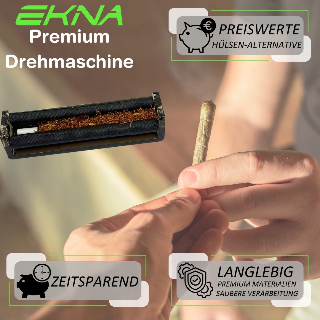 EKNA Drehmaschine 110mm - Rolling Machine - Drehhilfe, (1-tlg), Für long- & shortpapers mit Filter!