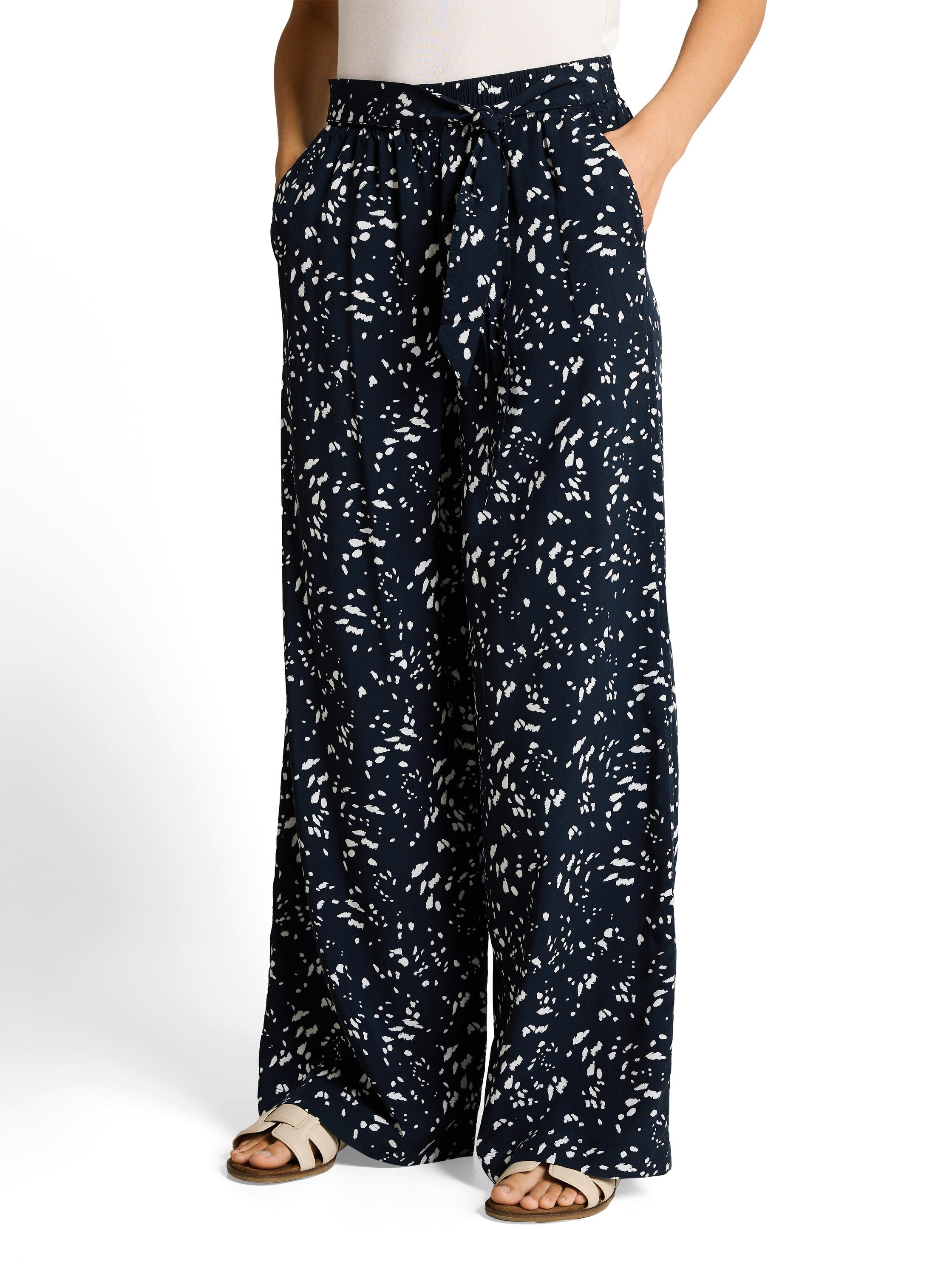 TOM TAILOR Webhose mit Allover-Muster/weites Bein