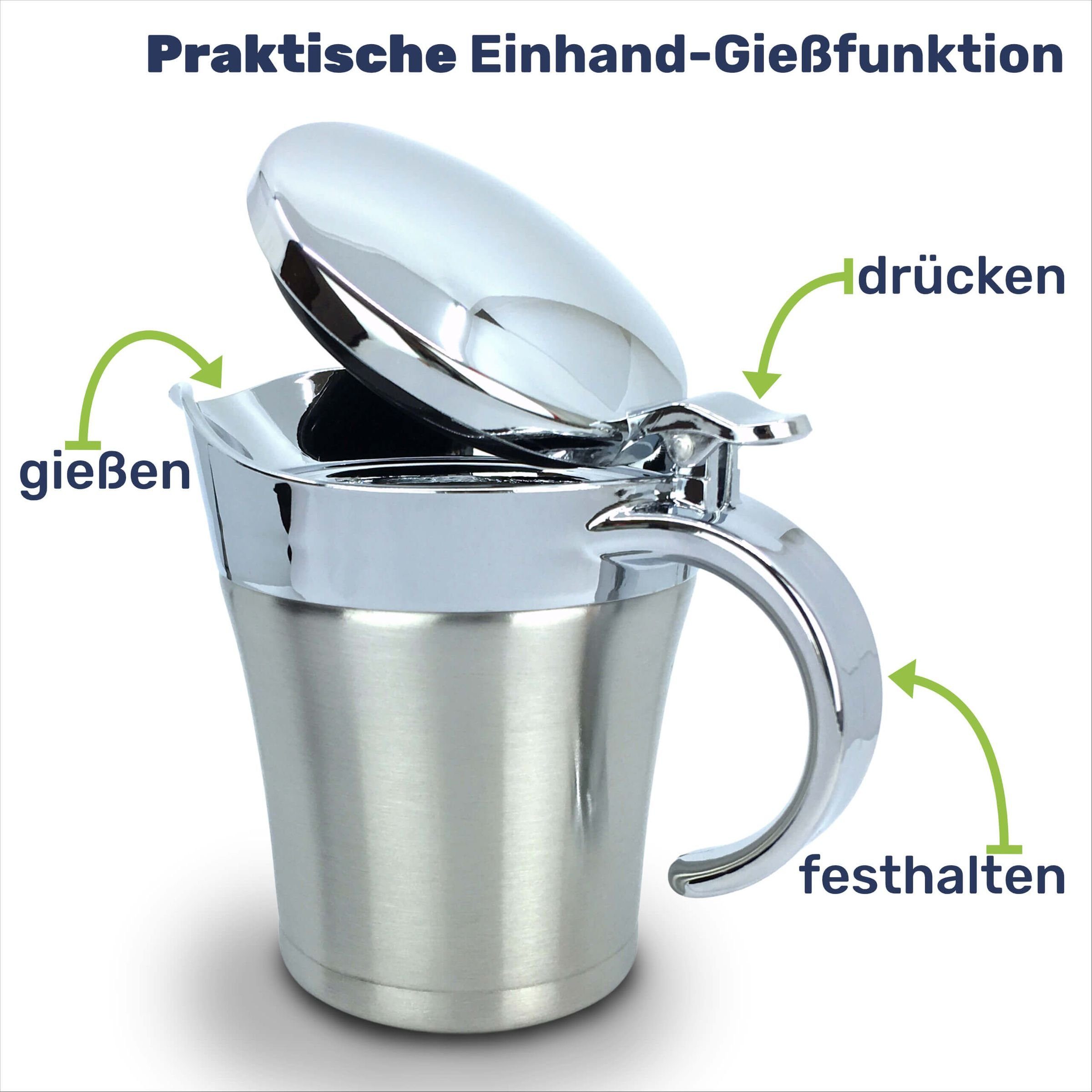 Einhand Sauciere Thermo-Sauciere Edelstahl 400 ca. aus ml Soßenkanne Gravidus mit