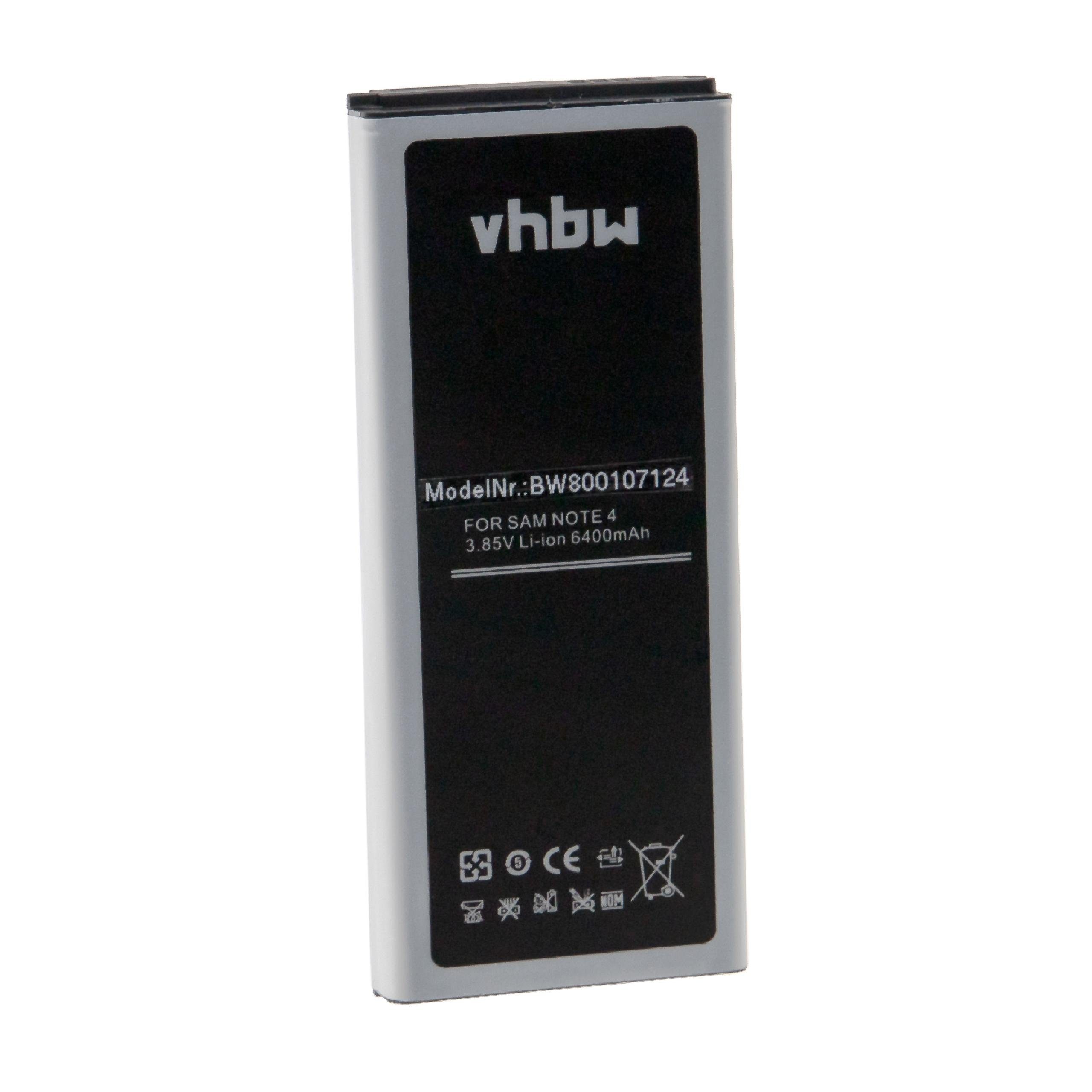 vhbw kompatibel mit Smartphone-Akku mAh Li-Ion SM-N910C, 4, V) (3,85 Samsung Note 6400 Galaxy SM-N910A
