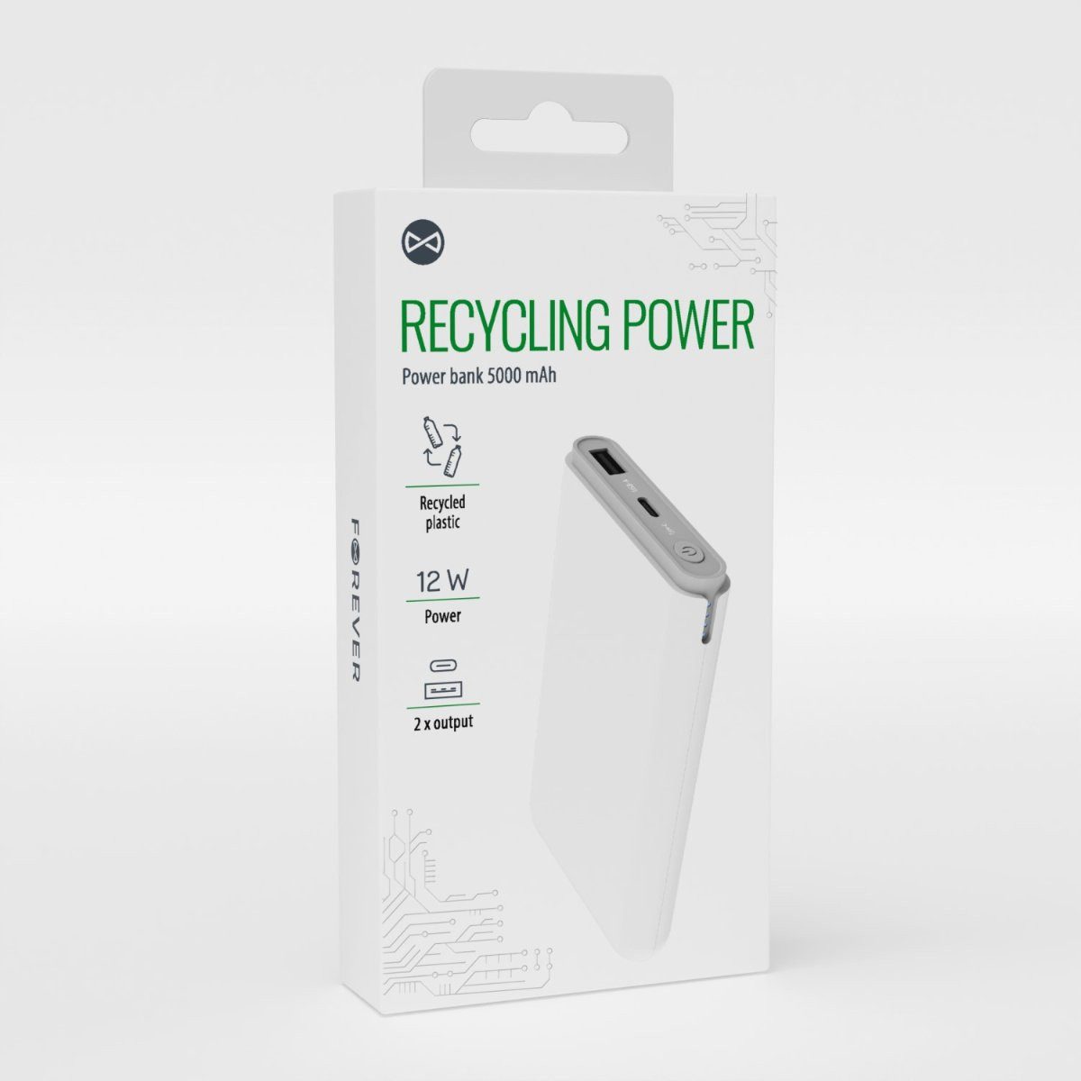 Forever Forever Recycling Powerbank 5000 mAh RPB-05-18,5 Powerbank