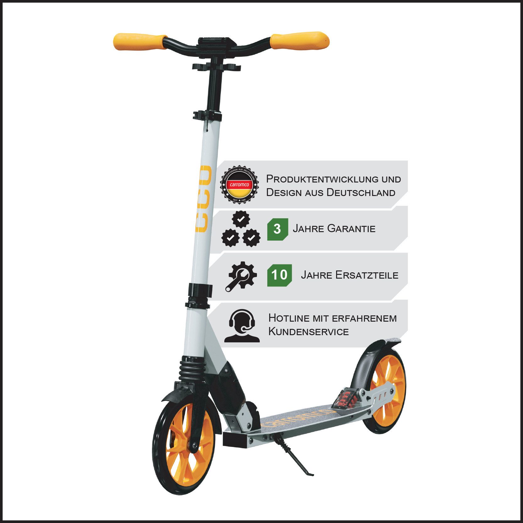 Carromco Balance Scooter Dreamliner Kinderroller, Cityroller, Tretroller, Roller, (1 tlg), Faltbar, Höhenverstellbarer Lenker, 200mm Räder, Ergonomische Griffe