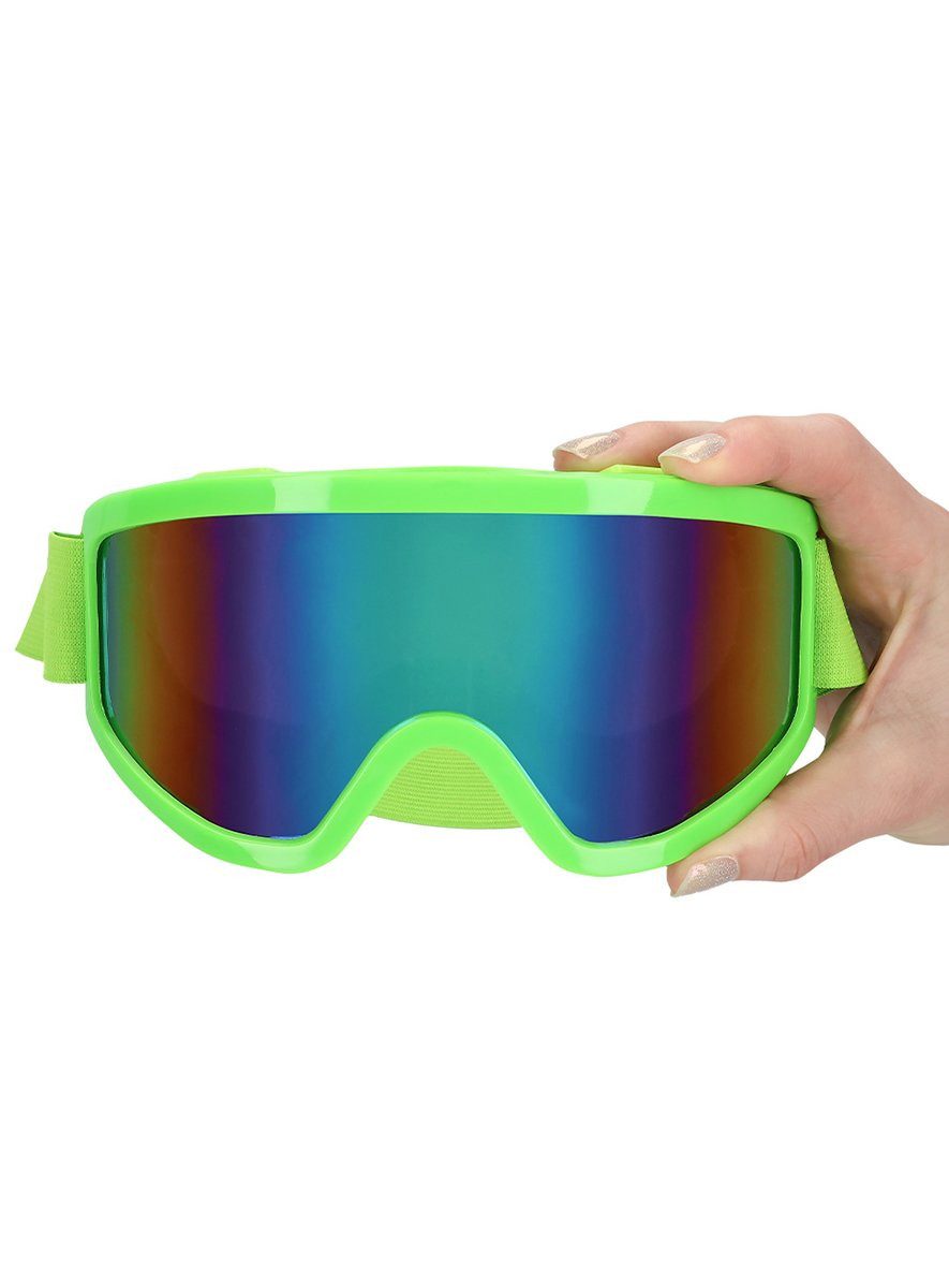 Boland Kostüm Skibrille in verschiedenen Farben, Verspiegelte Schutzbrille für die Piste ... und zum auf die Piste geh
