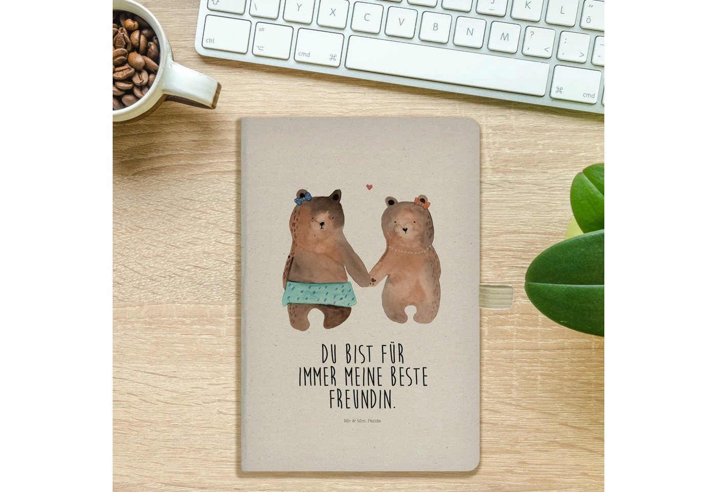 Thumbnail - Mr. & Mrs. Panda Notizbuch Bär Freundin - Transparent - Geschenk, Notizheft A5, Teddy, A5 Notizb Mr. & Mrs. Panda, Inspi...