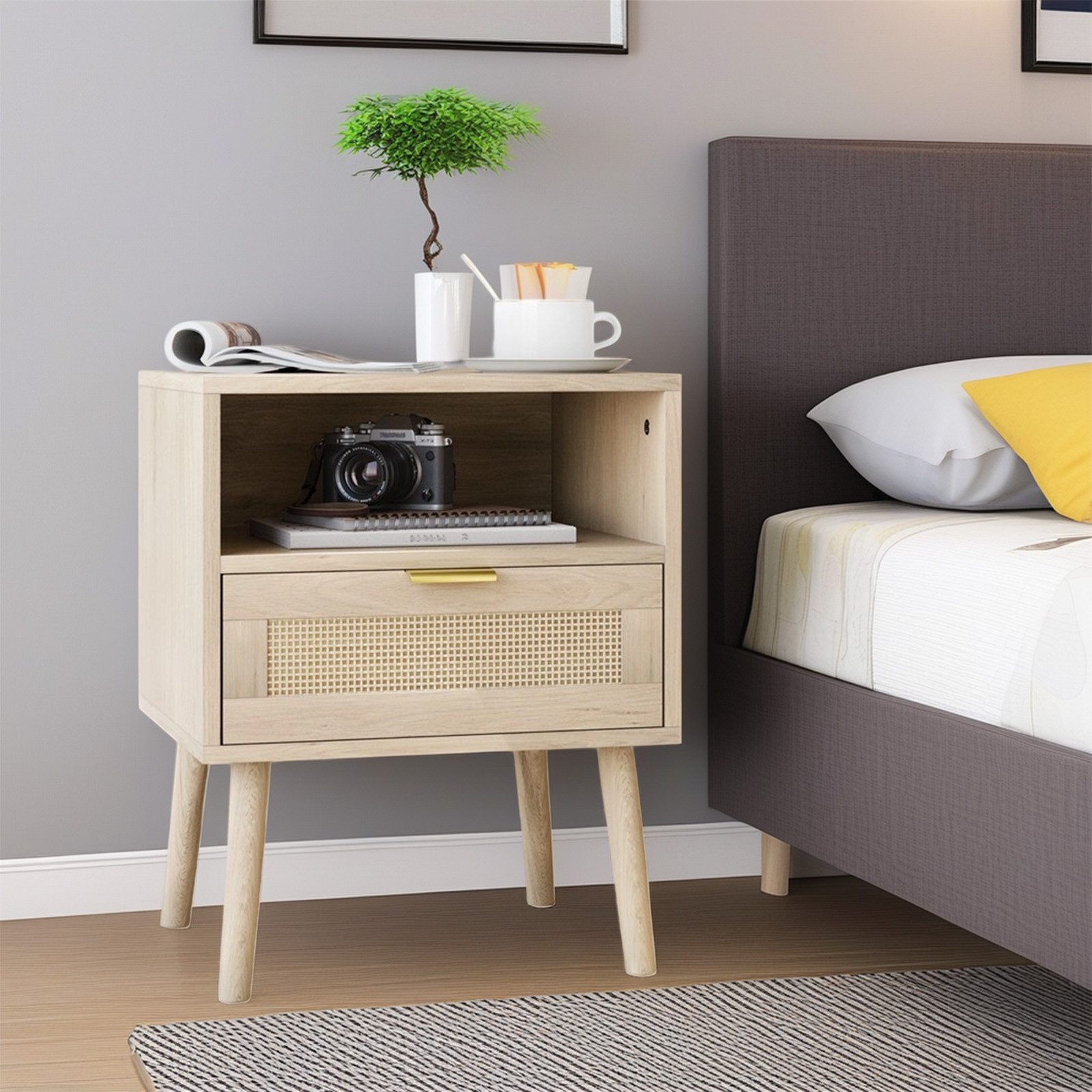 OKWISH Nachttisch Nachtschrank,Nachtkonsole,Kommode (Vine Bohème Nachttisch günstig online kaufen