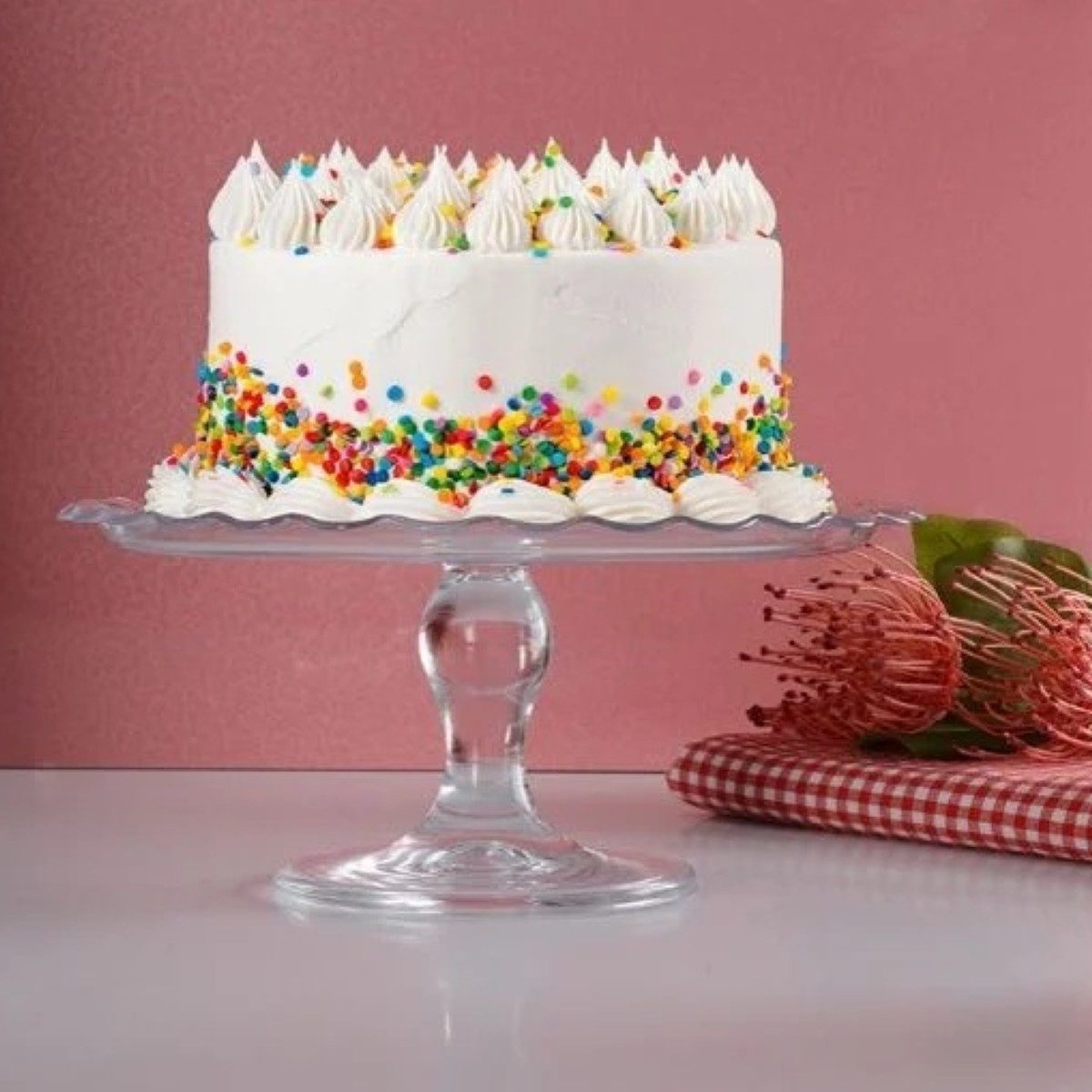 Pasabahce Servierteller Petite Patisserie Elegante Servierteller mit Fuß - 26 x 12 cm, Glas, (1-tlg)