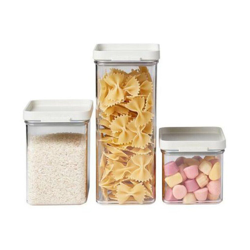 Mepal Vorratsdose Vorratsdosen Set Omnia 3tlg. nordic white, ABS, Styrol-Acrylnitril, TPE, (Set, 3-tlg), Vorratsdosen Set Omnia, 3-tlg., ABS, Weiß