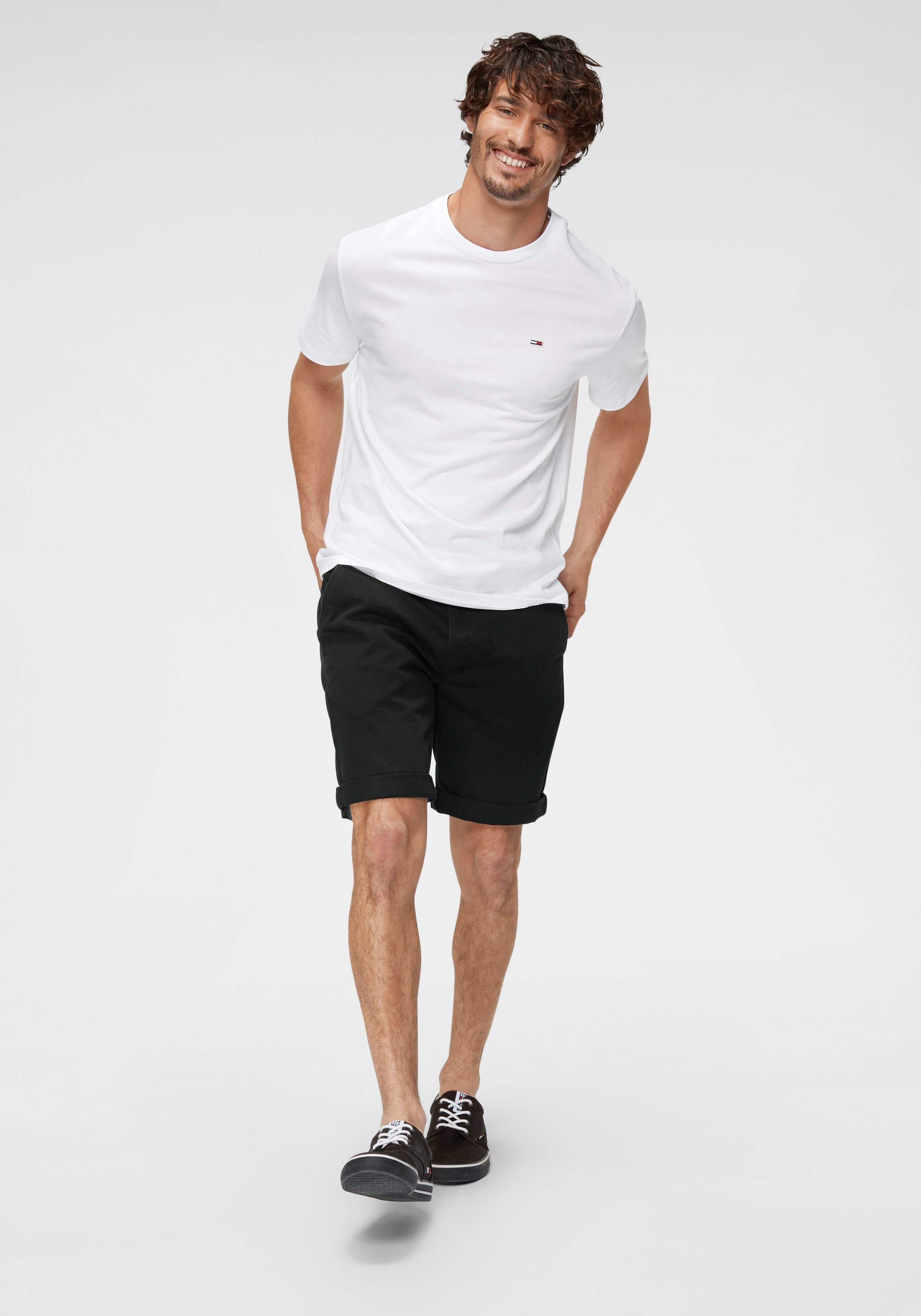 Tommy Jeans T-Shirt TJM CLASSIC JERSEY CREW NECK mit Logostickerei