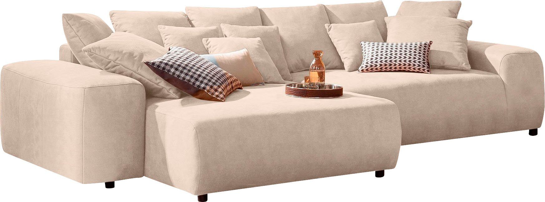 Home affaire Ecksofa Sundance L-Form, mit Boxspringfederung, wahlweise mit Bettfunktion