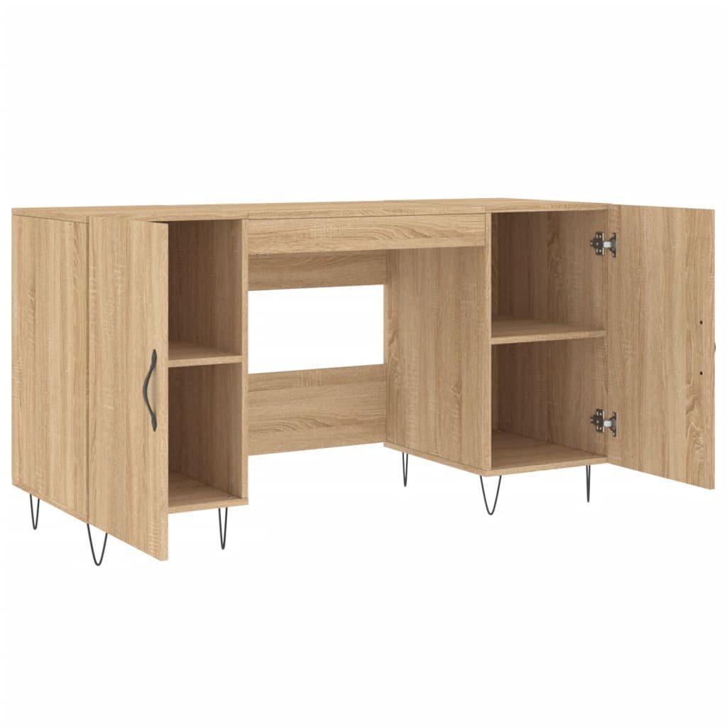 cm Holzwerkstoff Schreibtisch Eiche | vidaXL Schreibtisch 140x50x75 Sonoma-Eiche Sonoma Eiche Sonoma