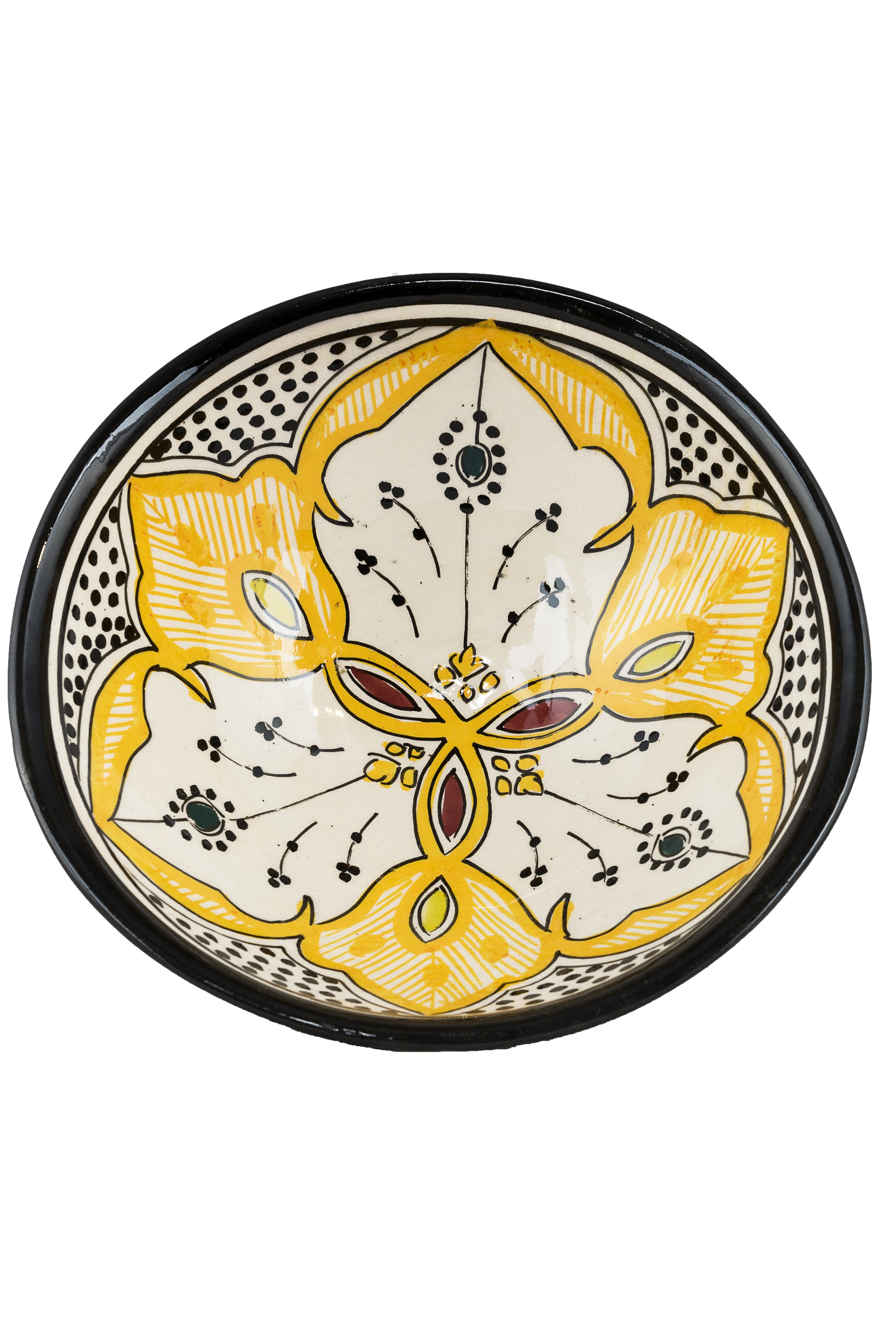 Marrakesch Orient & Mediterran Interior Snackschale Marokkanische Keramikschale Aram handgefertigt aus Keramik 14 cm, Keramik, (1-tlg), Handarbeit