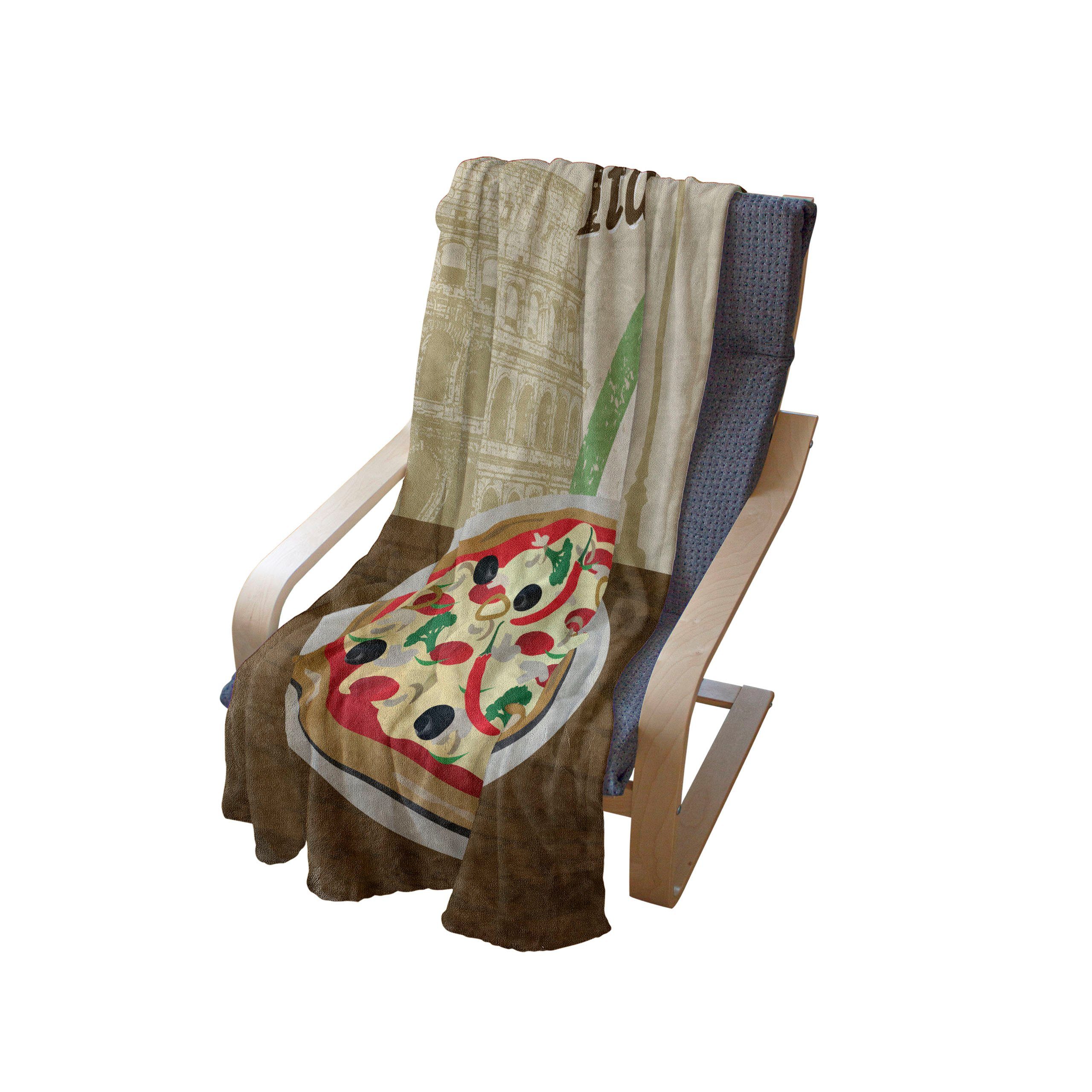 Pizza für und Colloseum Plüsch Italienische Abakuhaus, Innen- Außenbereich, Gemütlicher Küche den Wohndecke
