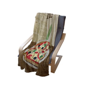 Wohndecke Gemütlicher Plüsch für den Innen- und Außenbereich, Abakuhaus, Pizza Italienische Küche Colloseum
