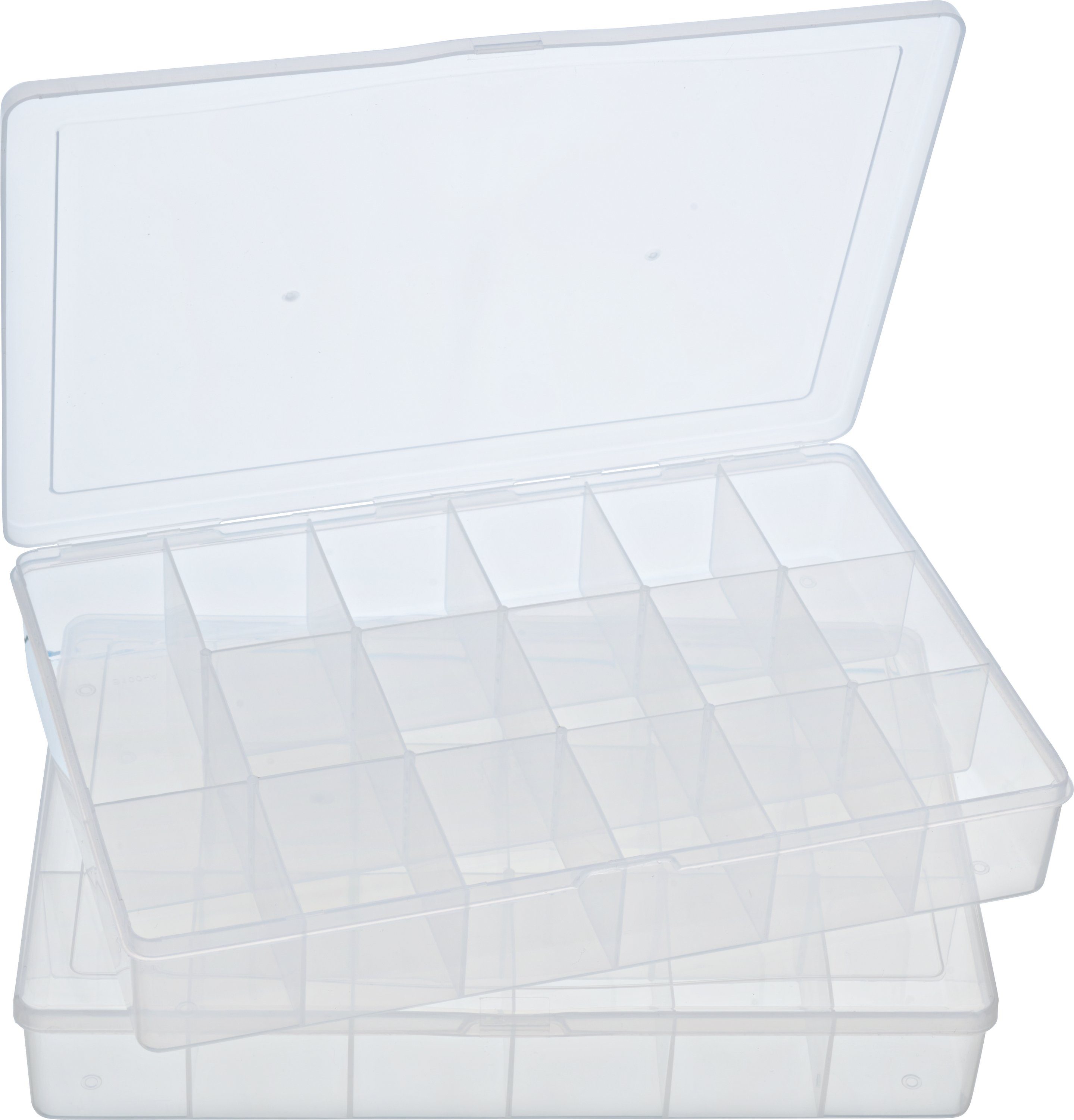 VBS Aufbewahrungsbox, mit 17 Fächern 27 cm x 18 cm x 4 cm 2er-Pack günstig online kaufen