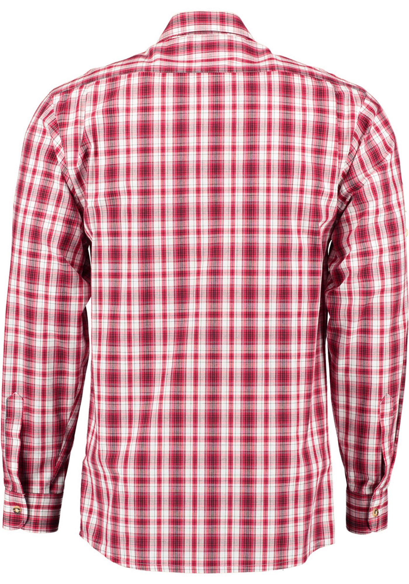 verschiedenen Trachtenhemd Langarmhemd hochrot Stickereien OS-Trachten mit Zierteilen Otazon und