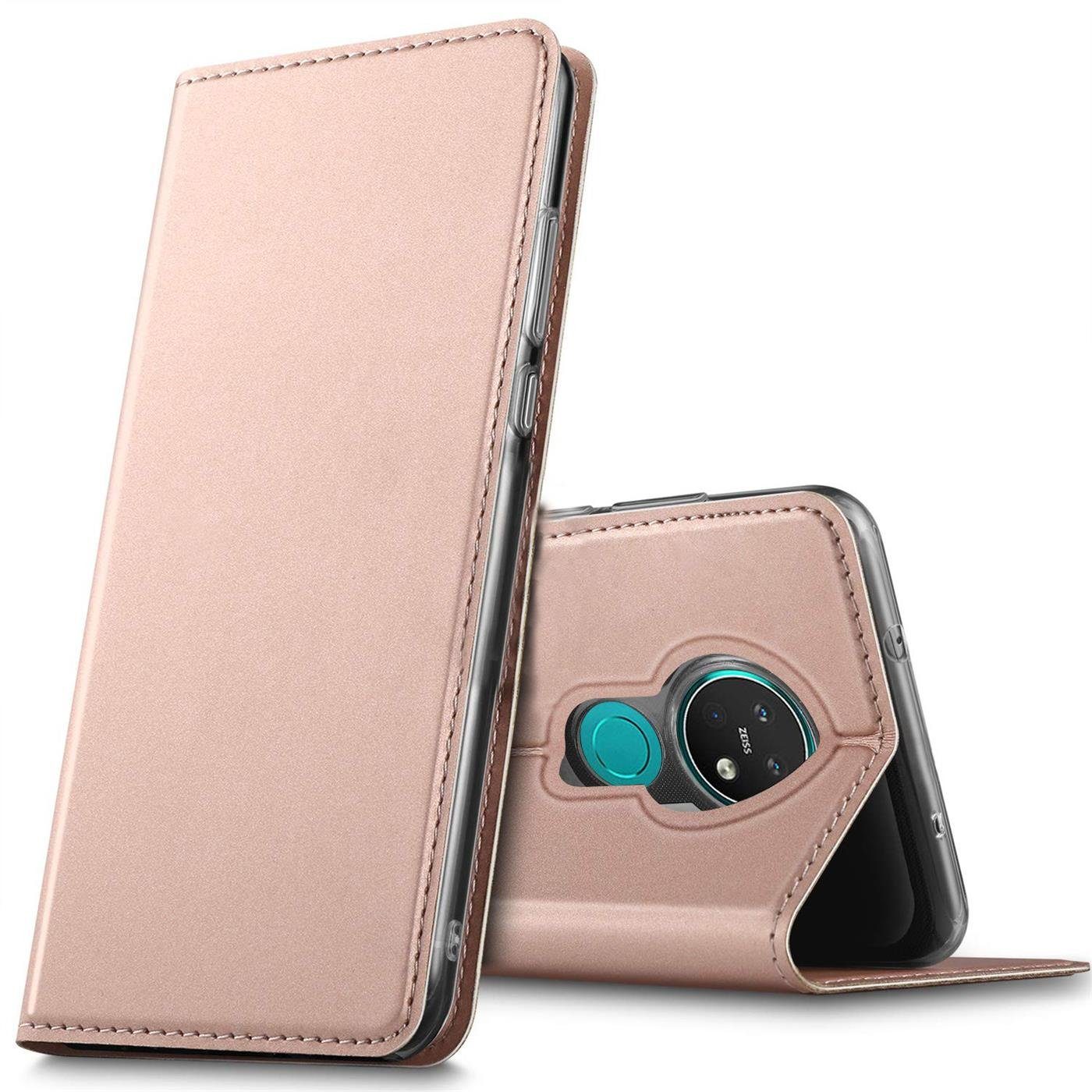 CoolGadget Handyhülle Klapptasche Wallet Kartenfach für Nokia 7.2 6,3 Zoll, Ultra Slim Flip Case Hülle Klapphülle Cover Schutzhülle