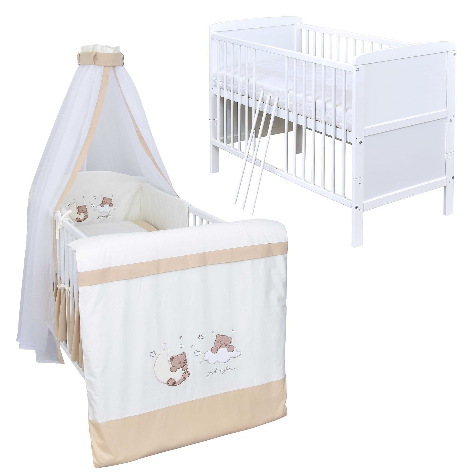 Baby-Delux Komplettbett Babybett Natalie Komplettset Beißschienen, günstig online kaufen