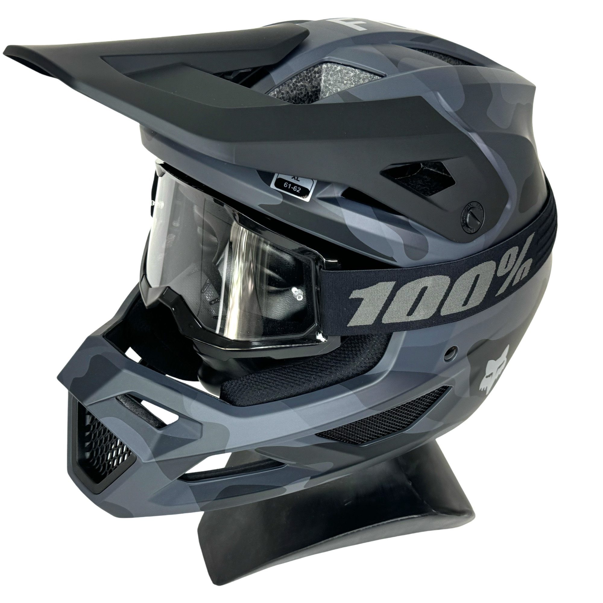 100% Motorradbrille 100% Strata V2 goggle Motocross MTB FR DH Fullfacehelm Schutz Brille – Bild 2 von 5
