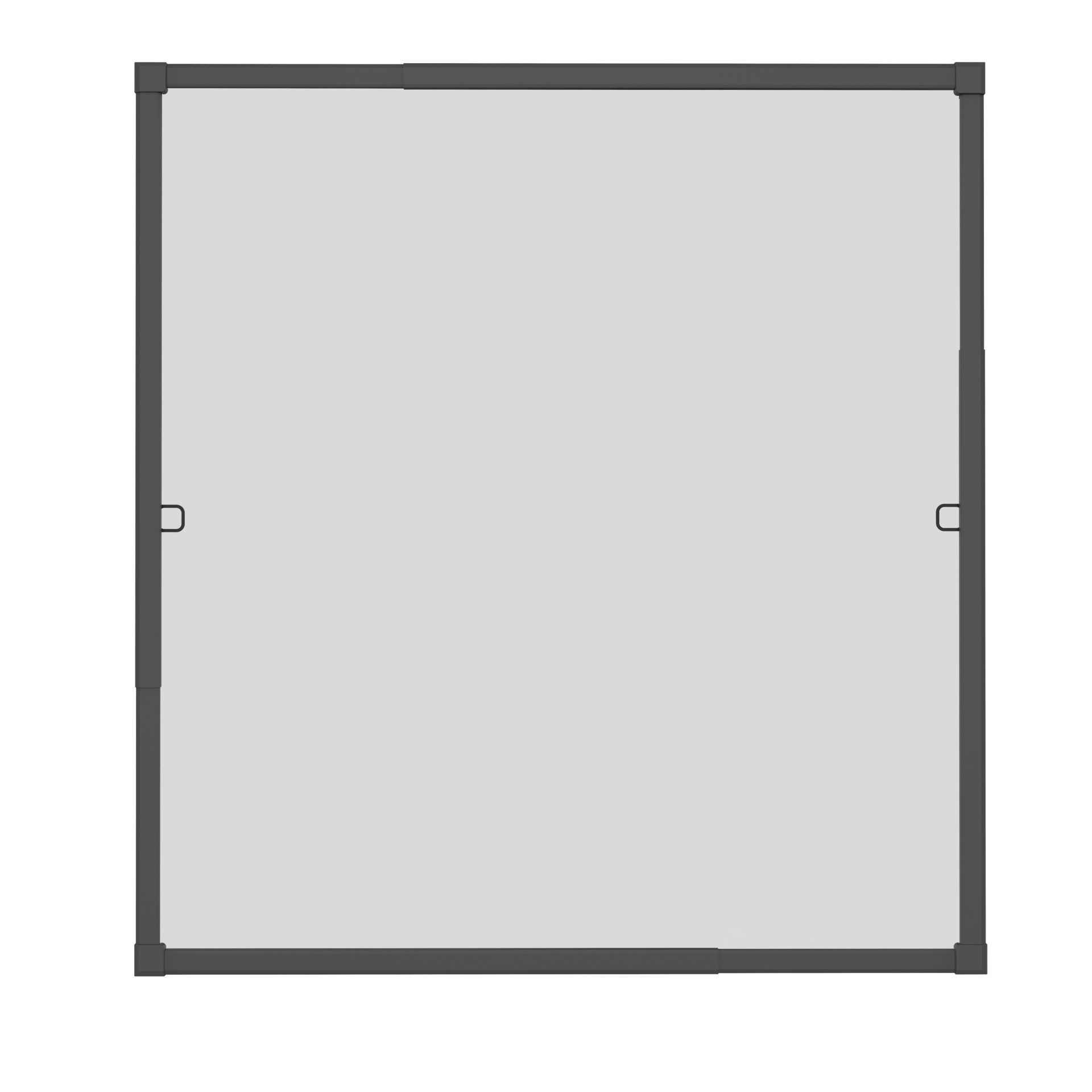 Windhager Insektenschutz-Fensterrahmen Click & Protect mit Alurahmen, Spannrahmen Fenster teleskopierbar, Fliegengitter in weiß, anthrazit erhältlich, 130x140cm, ohne bohren