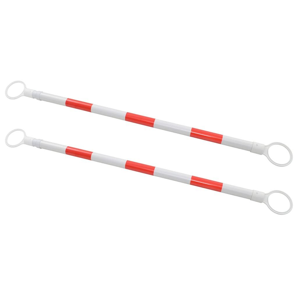 vidaXL Verkehrsschild Teleskopstangen für Leitkegel 2 Stk. Kunststoff 116-197 cm, (2 St)