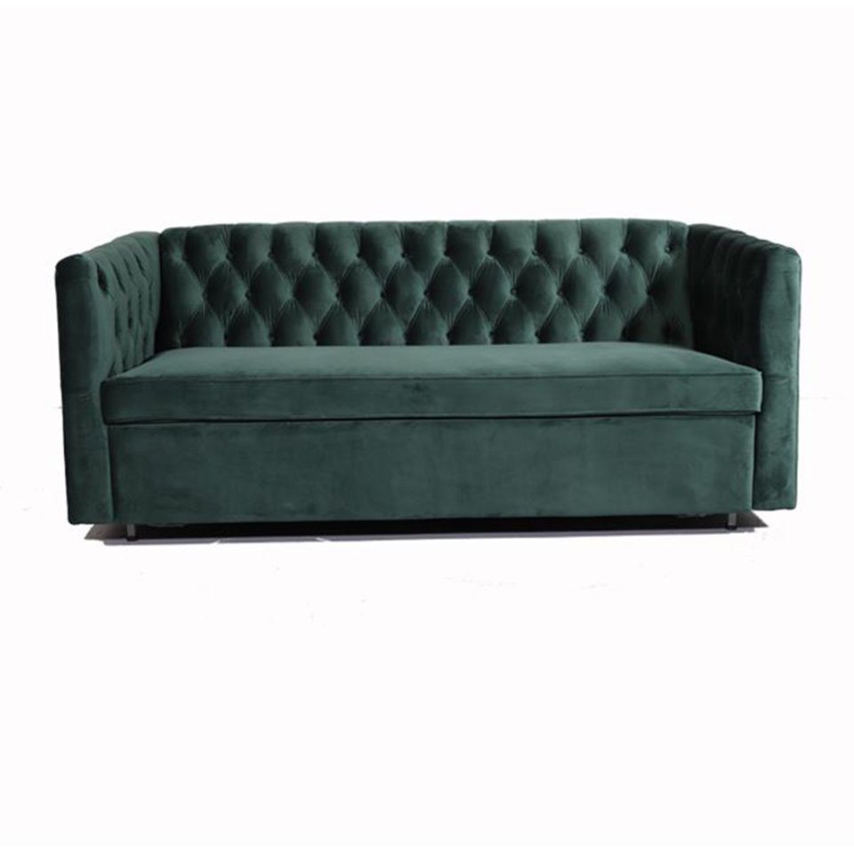 Leder Made in Grünes Chesterfield Style Europe Sofa Sofa JVmoebel Polster, American Couch