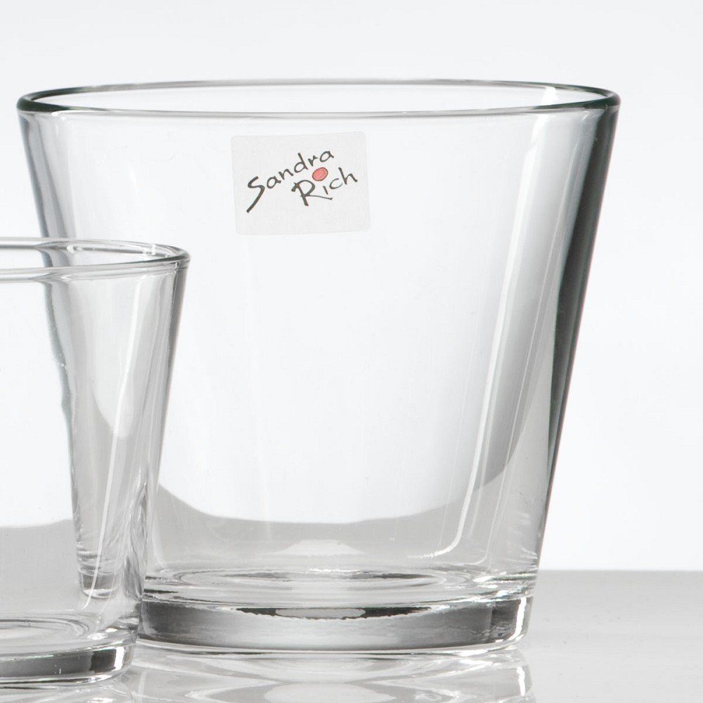 Sandra Rich Teelichthalter Coni, Maschinenglas