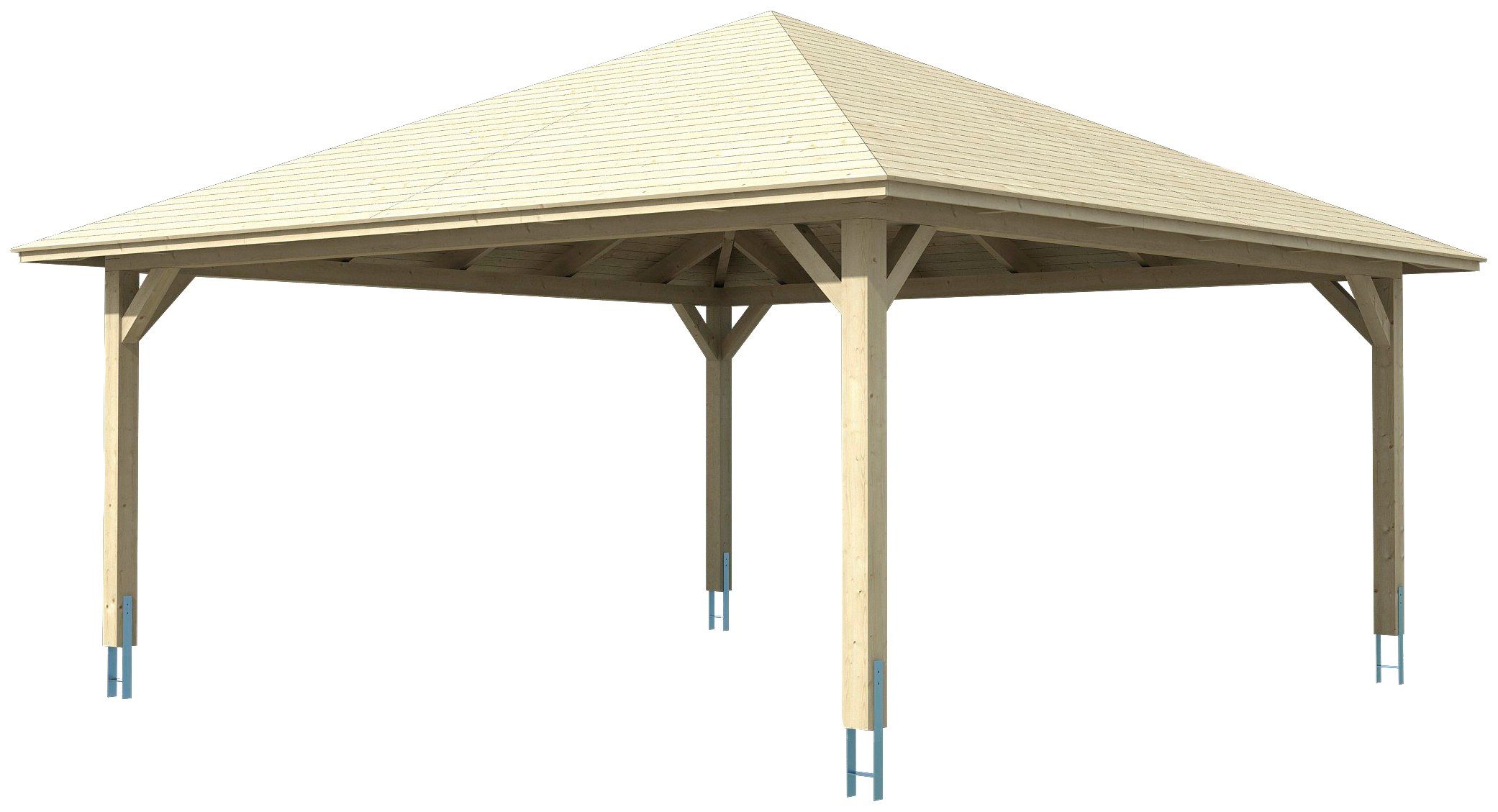 Thumbnail - Skanholz Doppelcarport Taunus, BxT: 634x634 cm, 220 cm Einfahrtshöhe