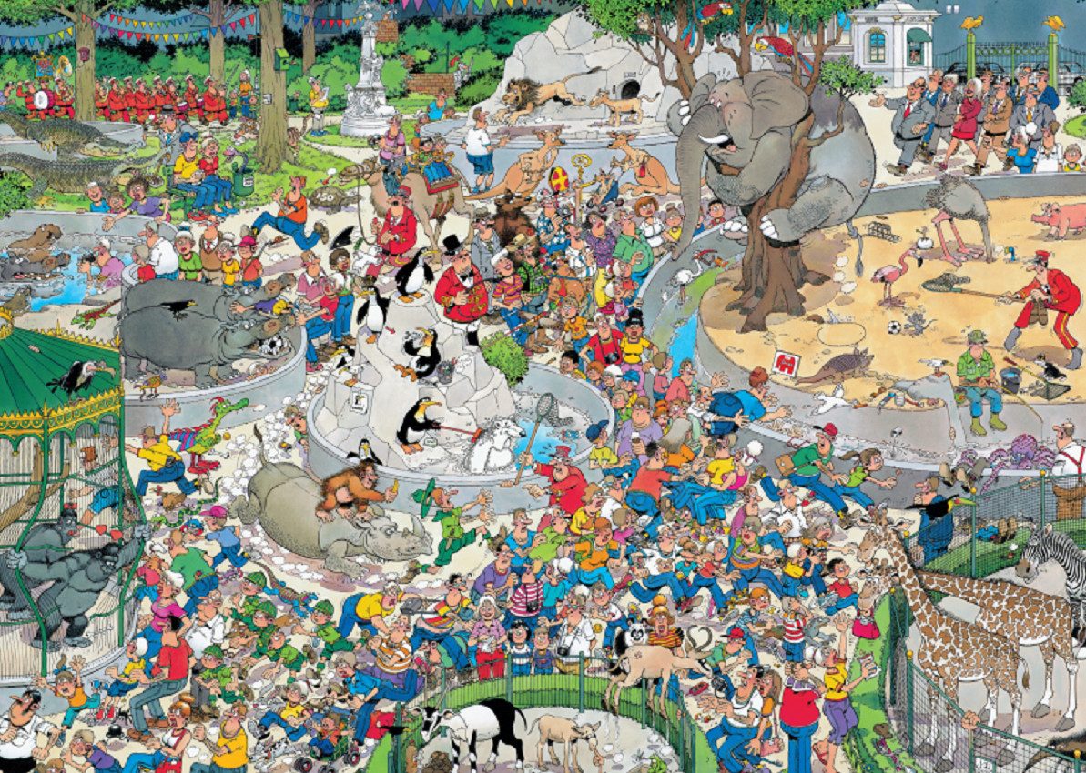 Jan van Haasteren Puzzle Jumbo 01491 Jan van Haasteren Im Zoo 1000 Teile Puzzle, 1000 Puzzleteile