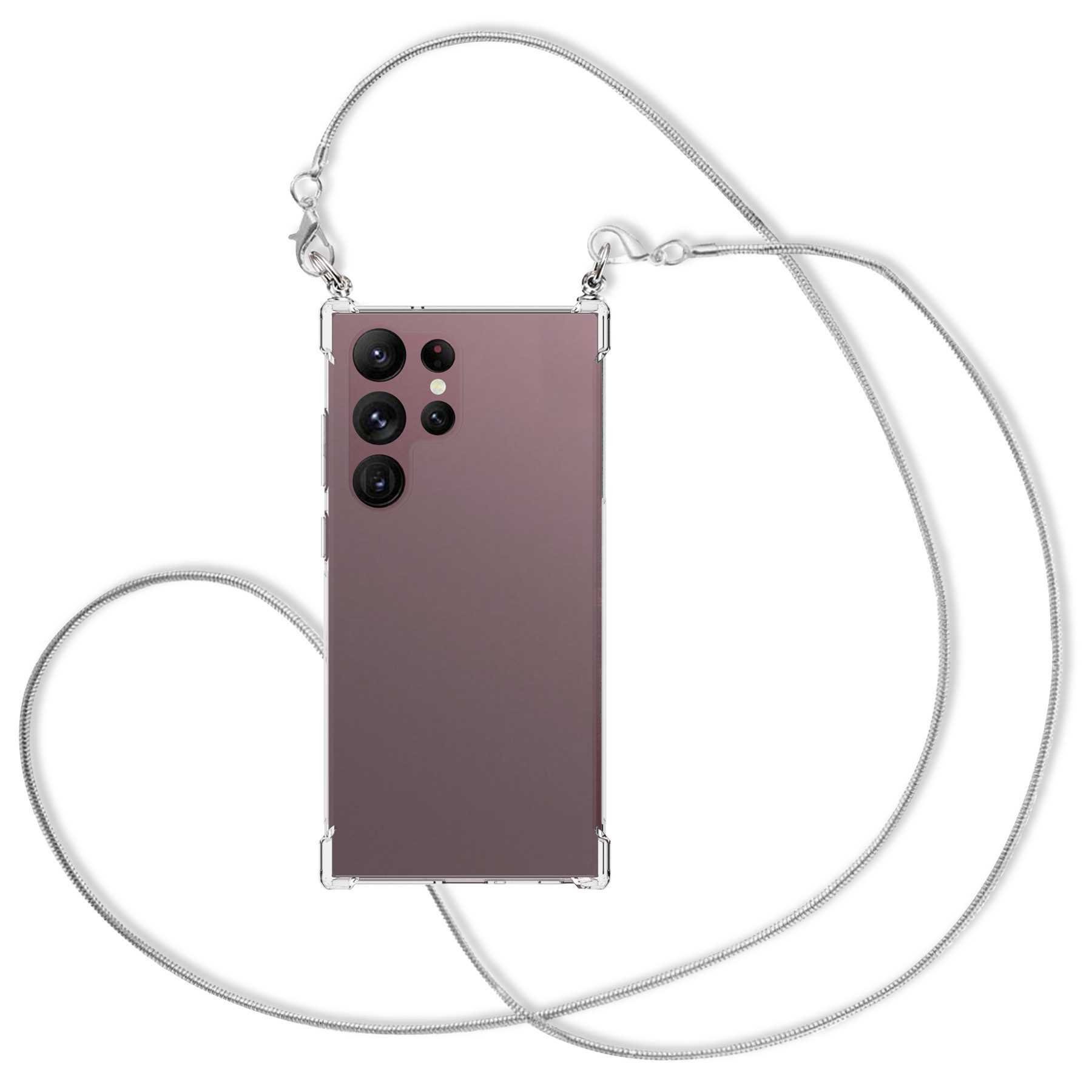 mtb more energy Handykette für Samsung Galaxy S23 Ultra [NC-645-MK], Umhängehülle mit Metallkette [NC-645-MK]