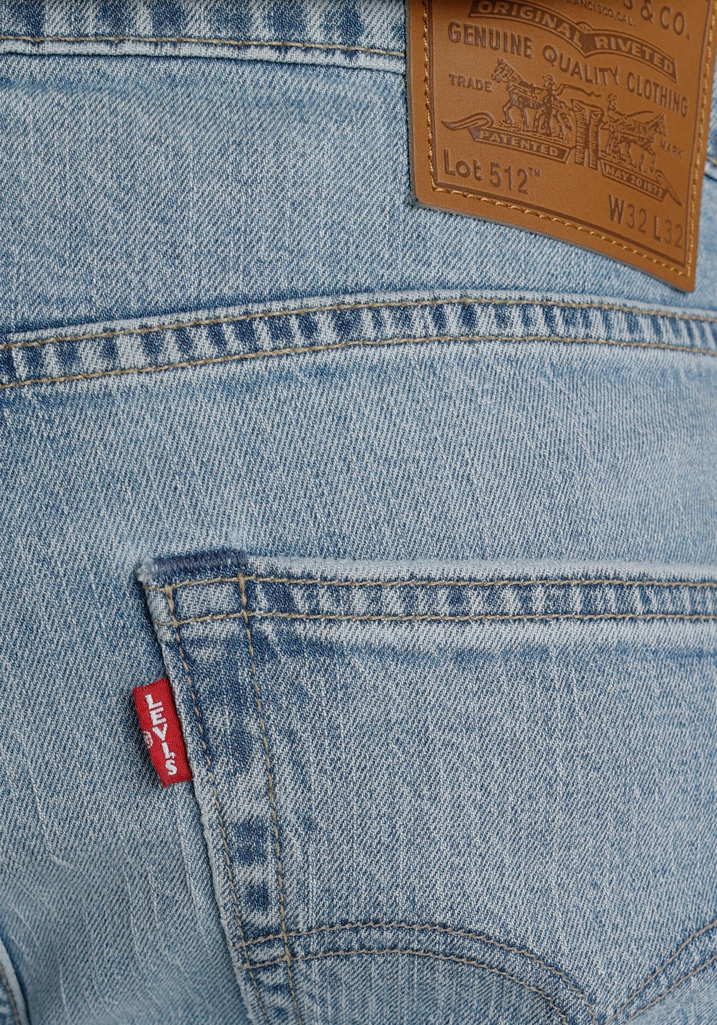 Slim 512 Tapered-fit-Jeans mit Levi's® Markenlabel Fit indigo Taper light